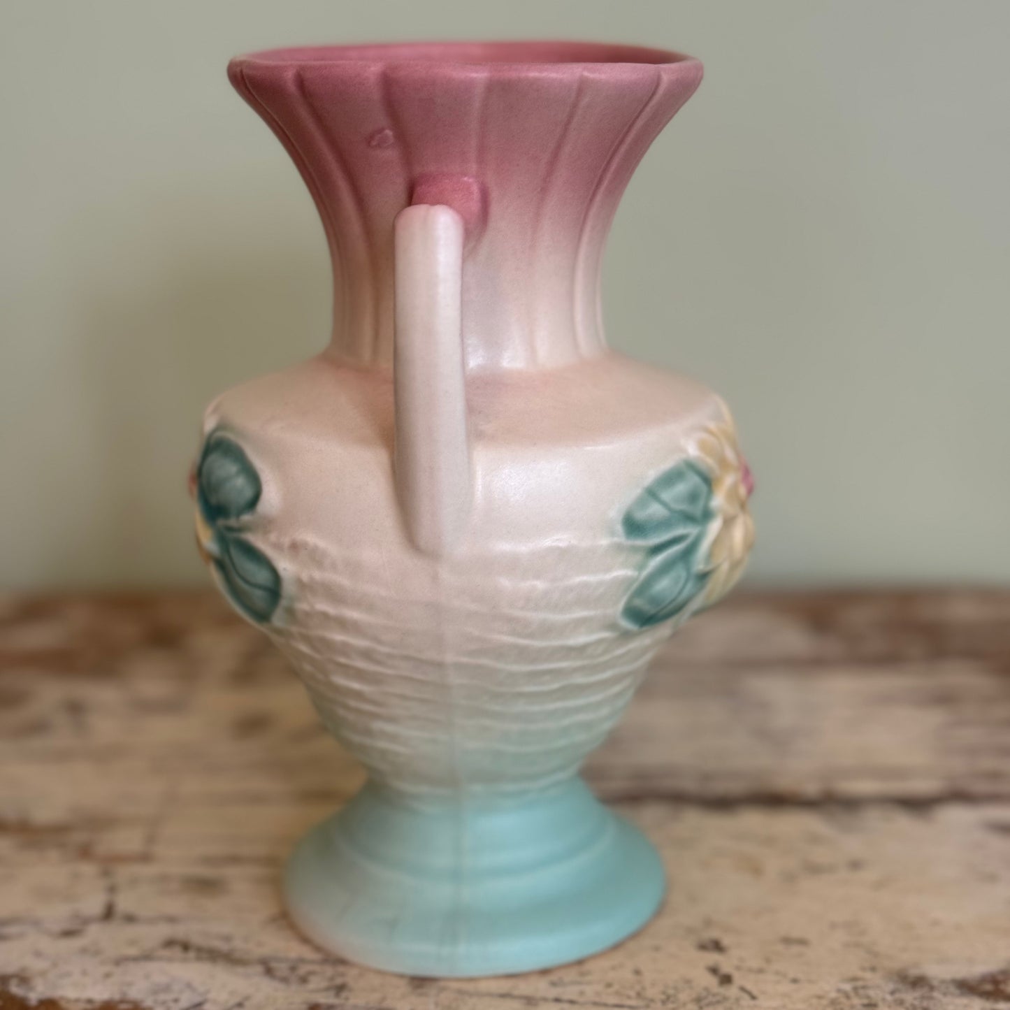 Hull Pottery Amphora Water Lily Vase