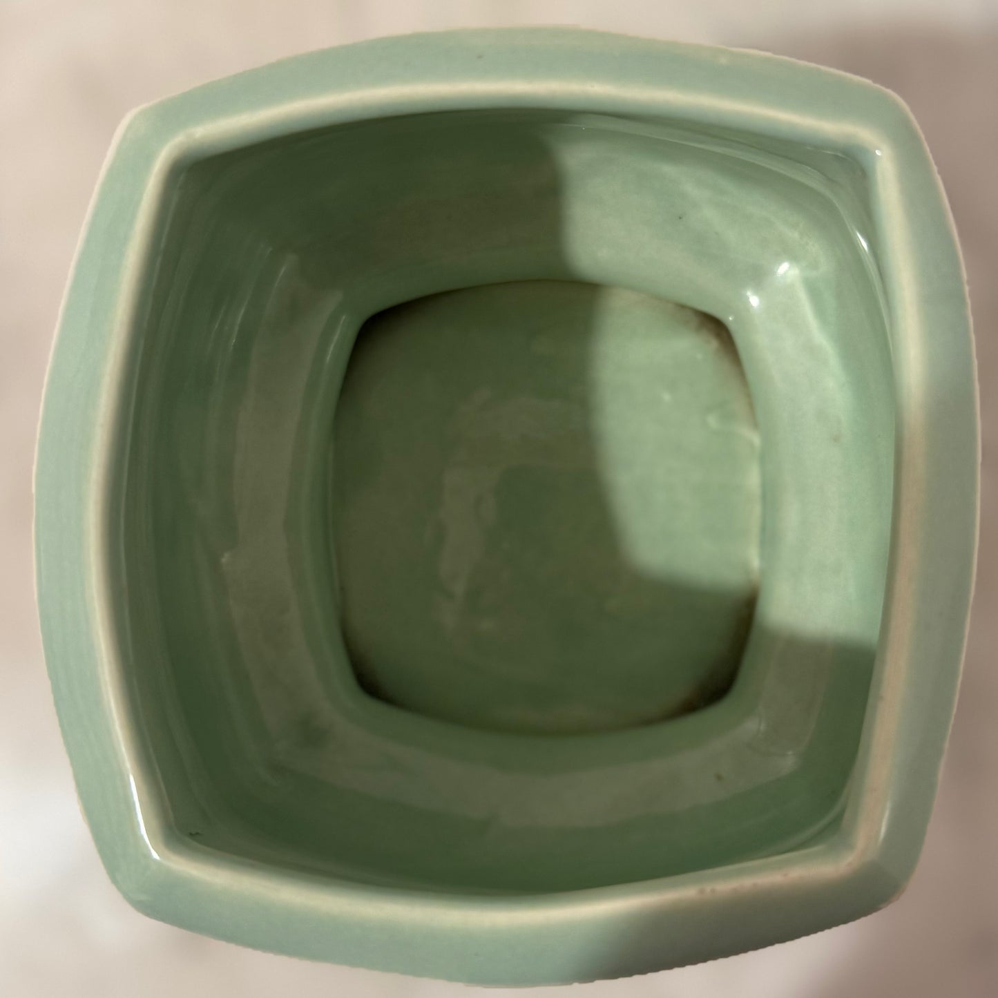 Vintage Red Wing Square Planter