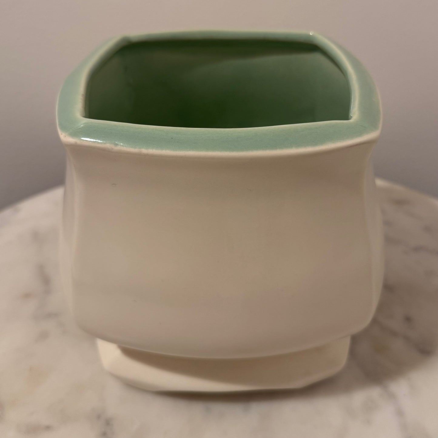 Vintage Red Wing Square Planter