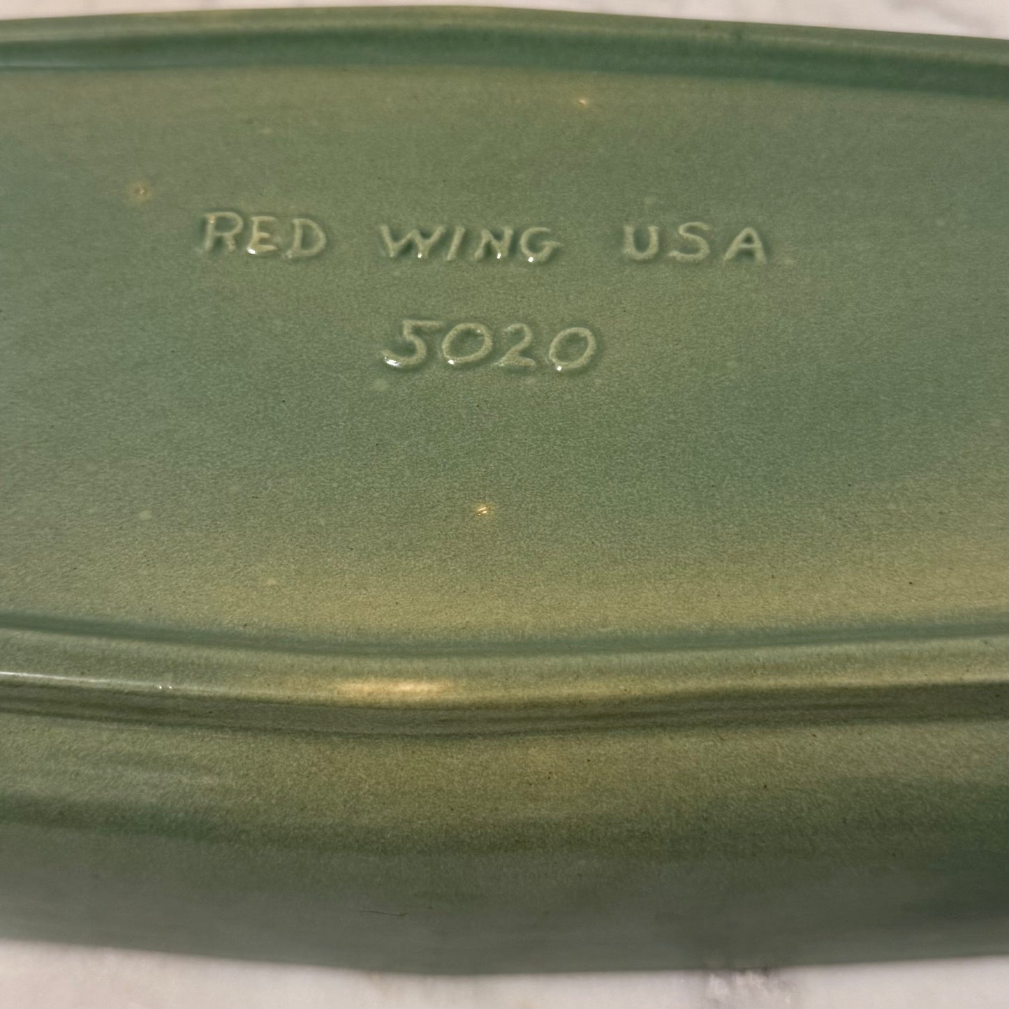 Vintage Red Wing Green Planter