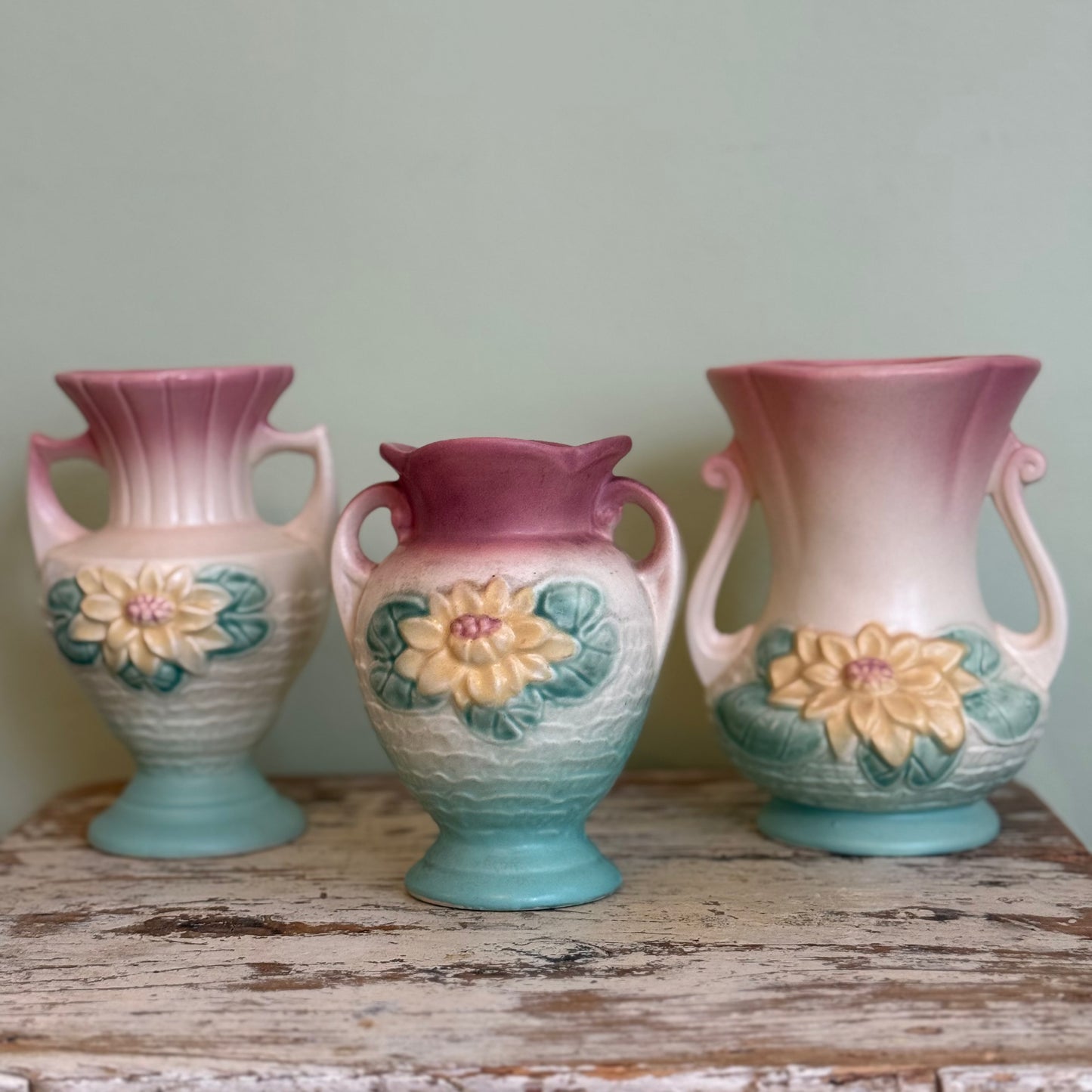 Hull Pottery Amphora Water Lily Vase