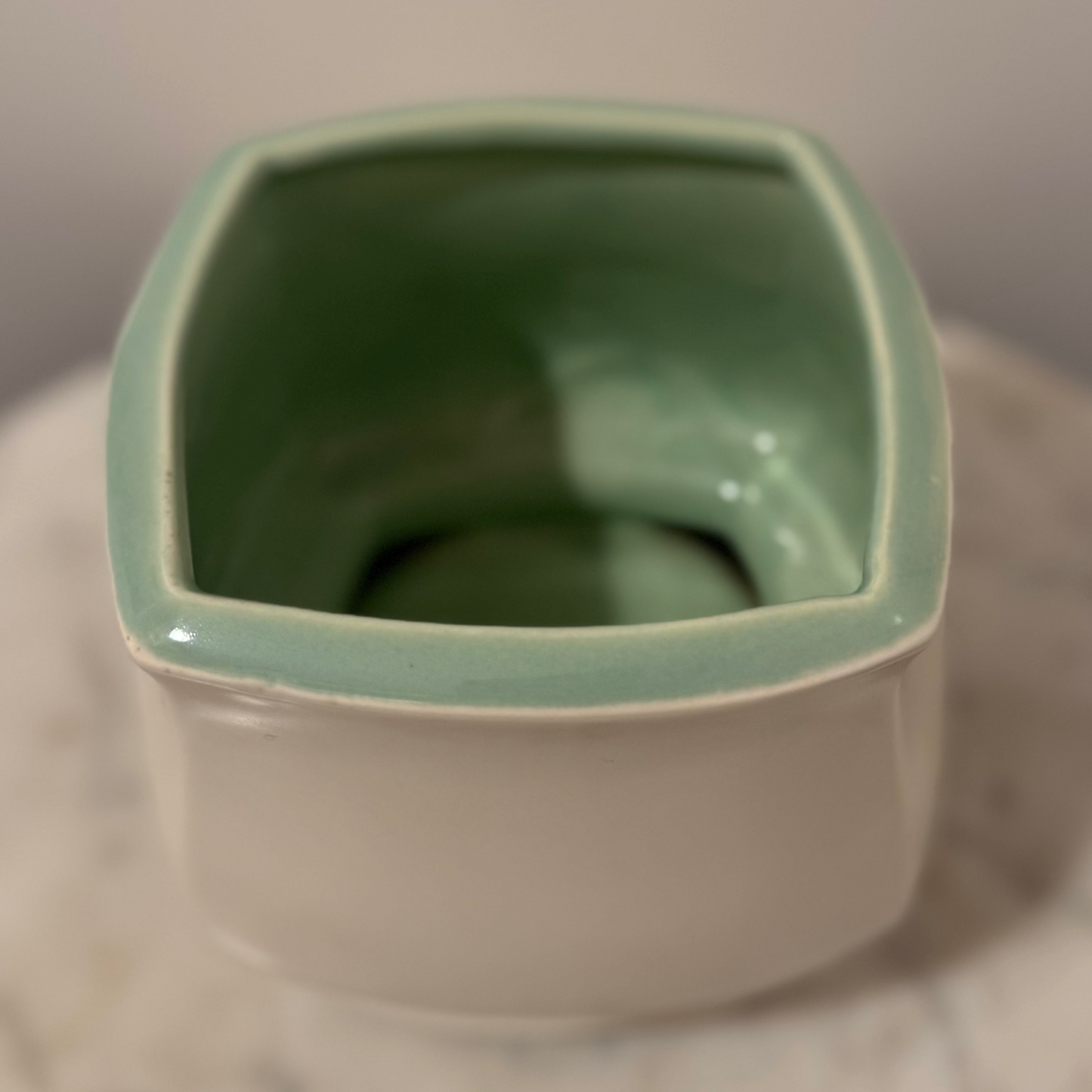 Vintage Red Wing Square Planter