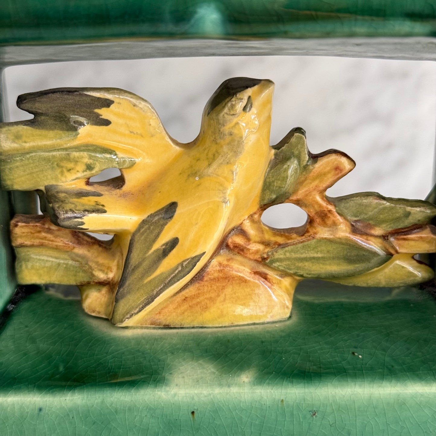 Vintage McCoy Arcature Style Vase with Bird
