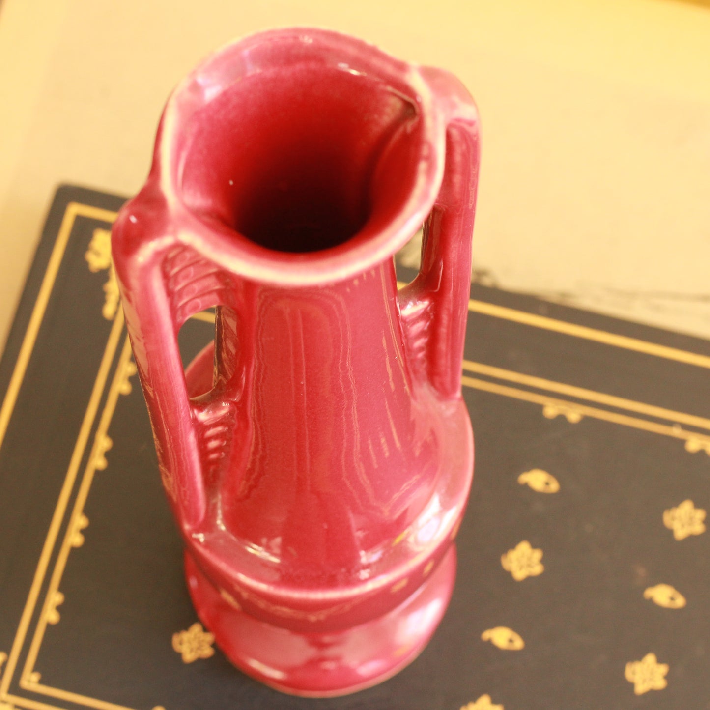 Vintage USA Pottery Double Handled Vase