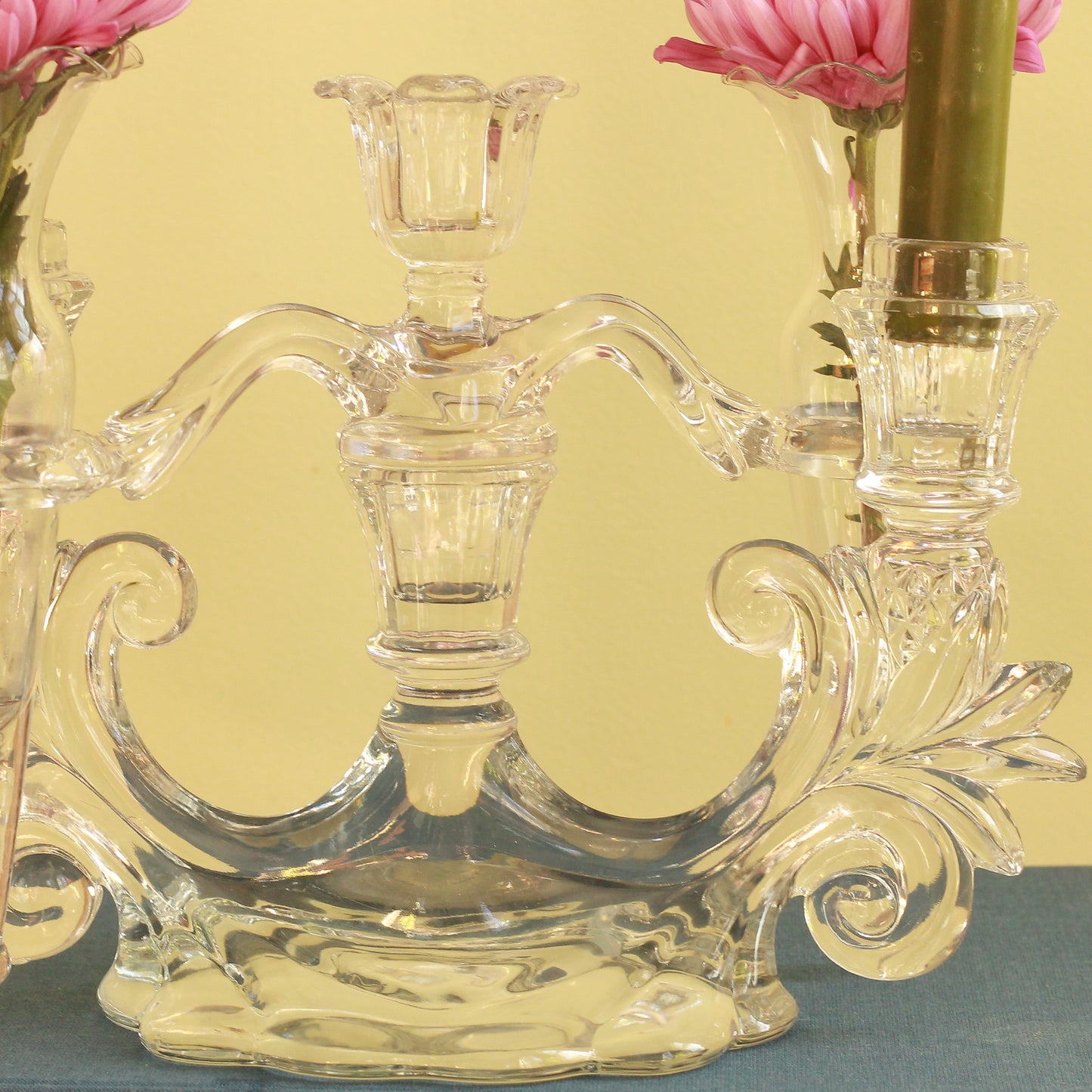 Vintage Candelabra Candle Holder Set with Epergne