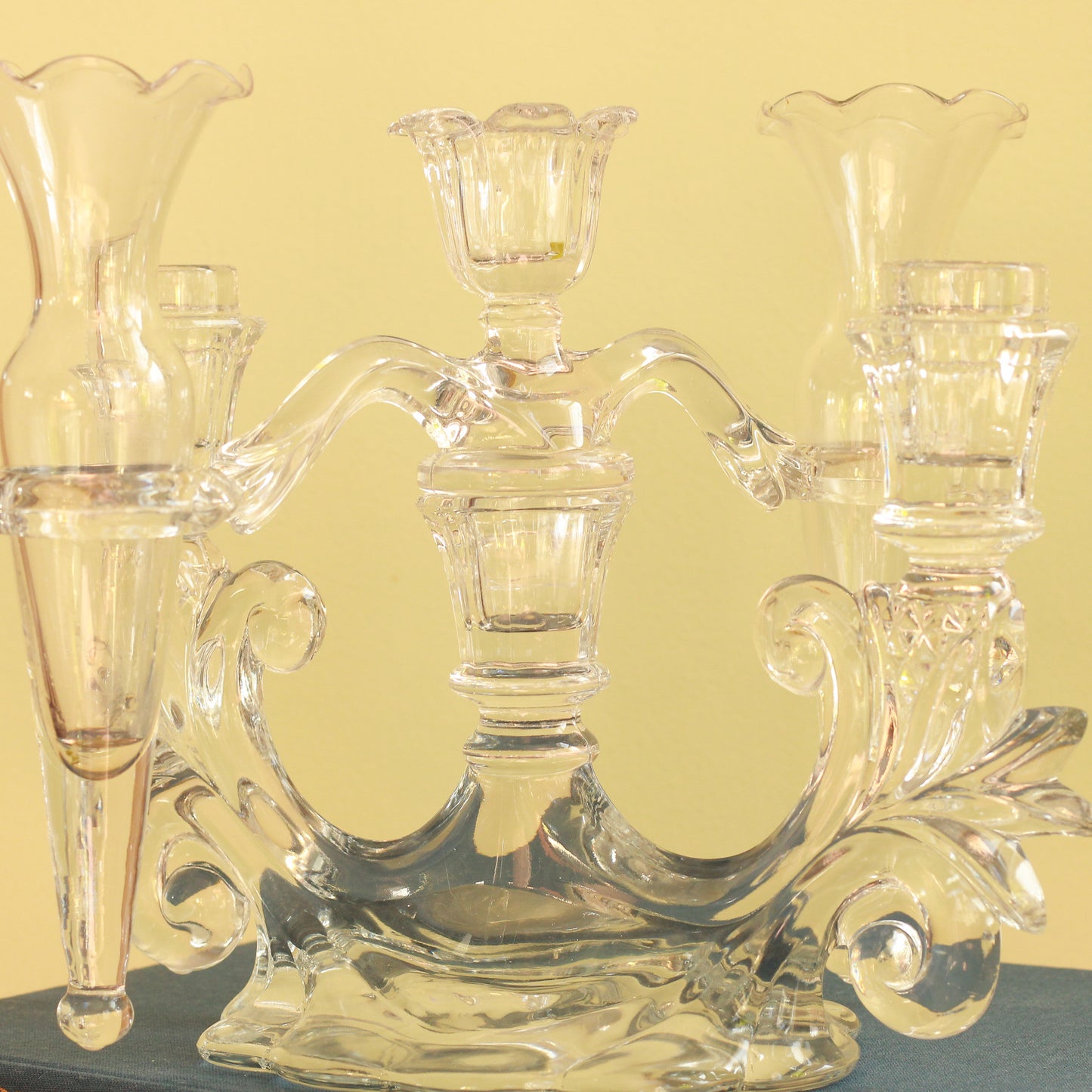 Vintage Candelabra Candle Holder Set with Epergne