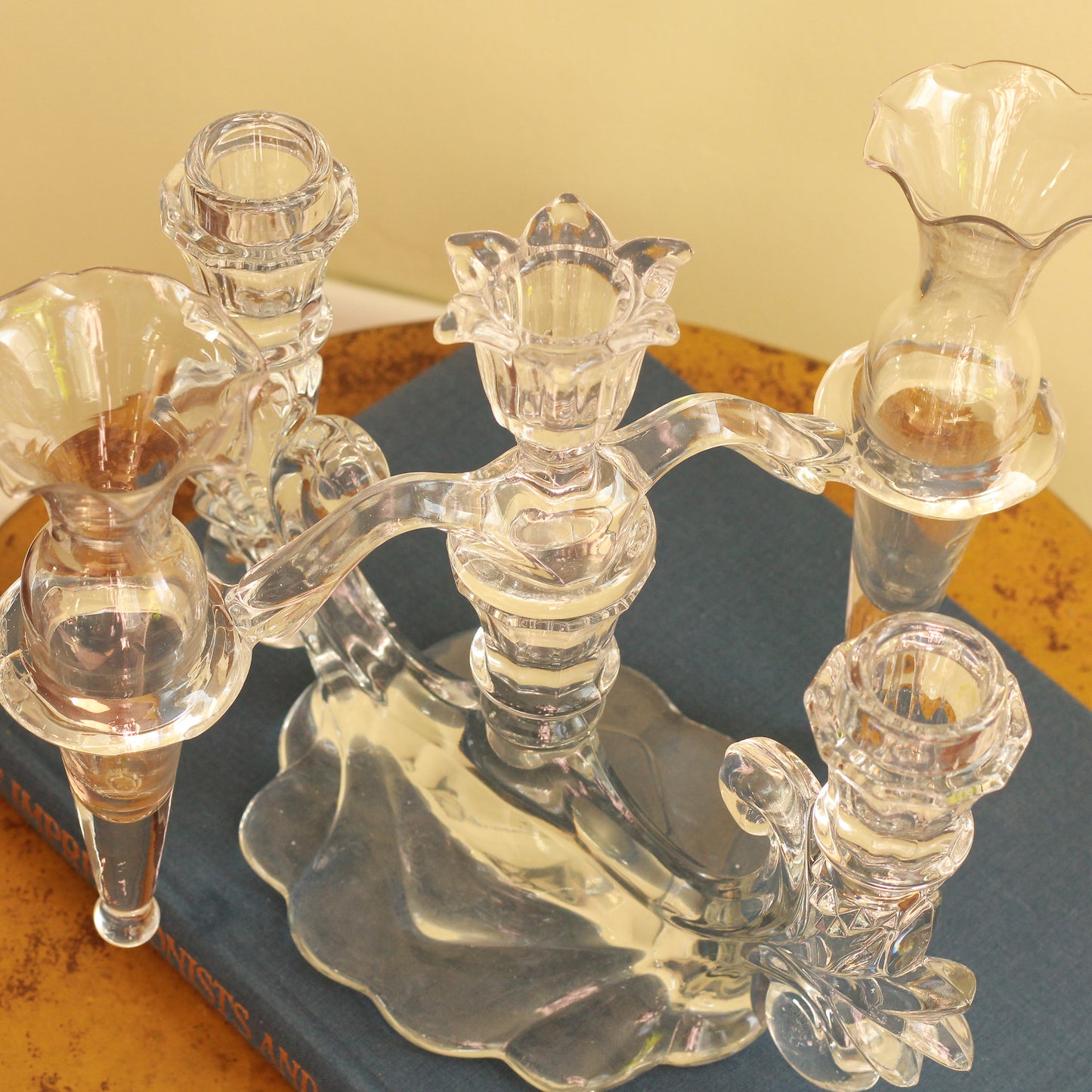 Vintage Candelabra Candle Holder Set with Epergne