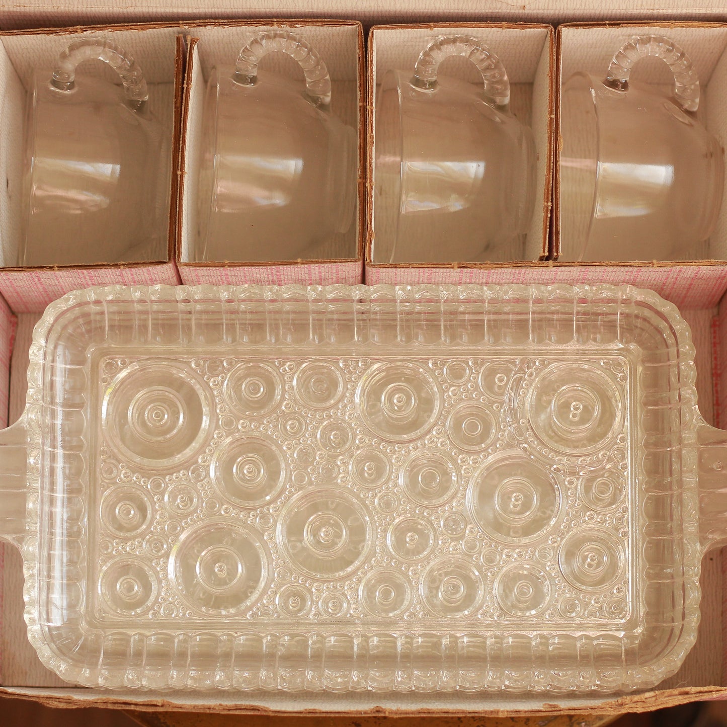 Vintage Anchorglass Serva Snack Set