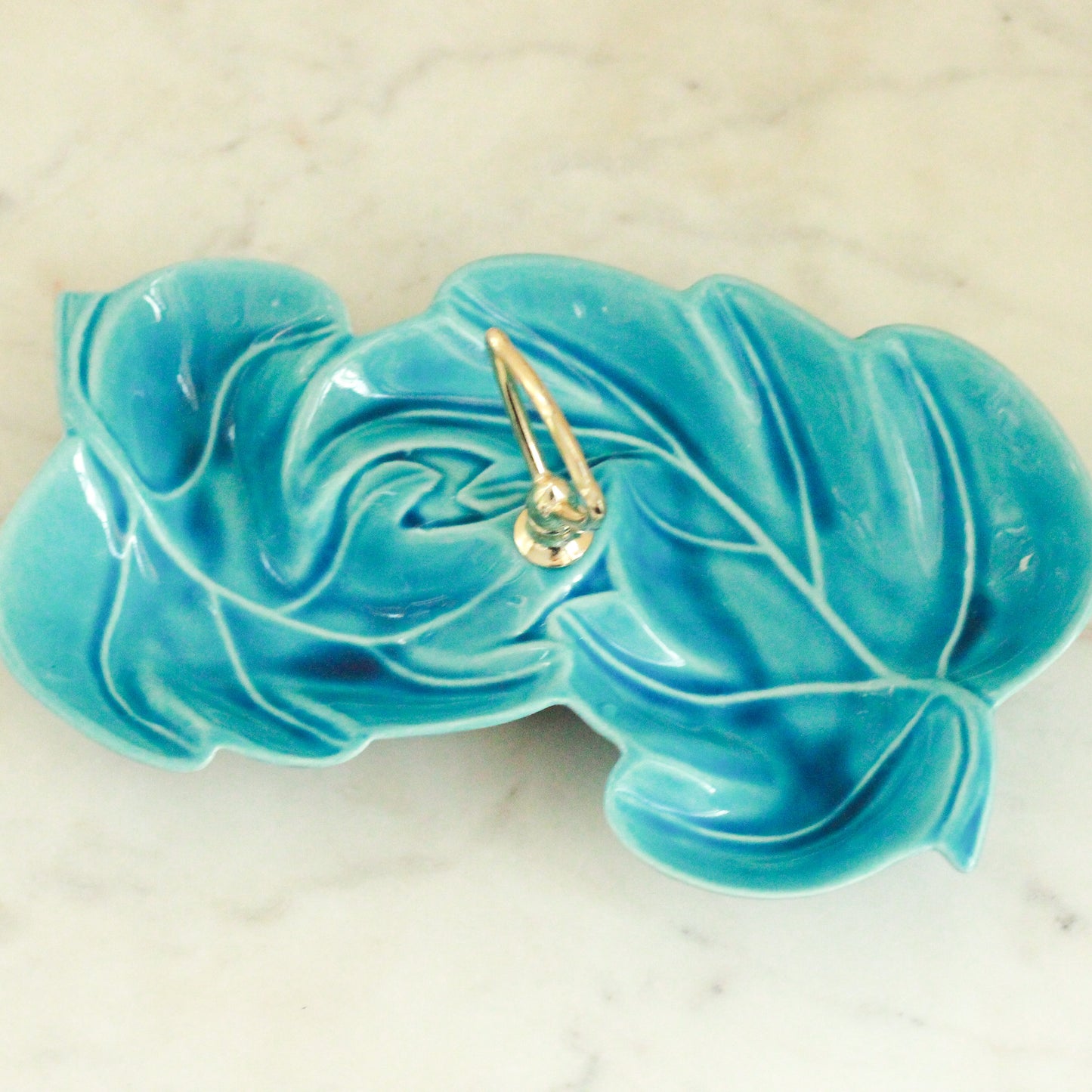 MCM Turquoise Double Maple Leaf Platter