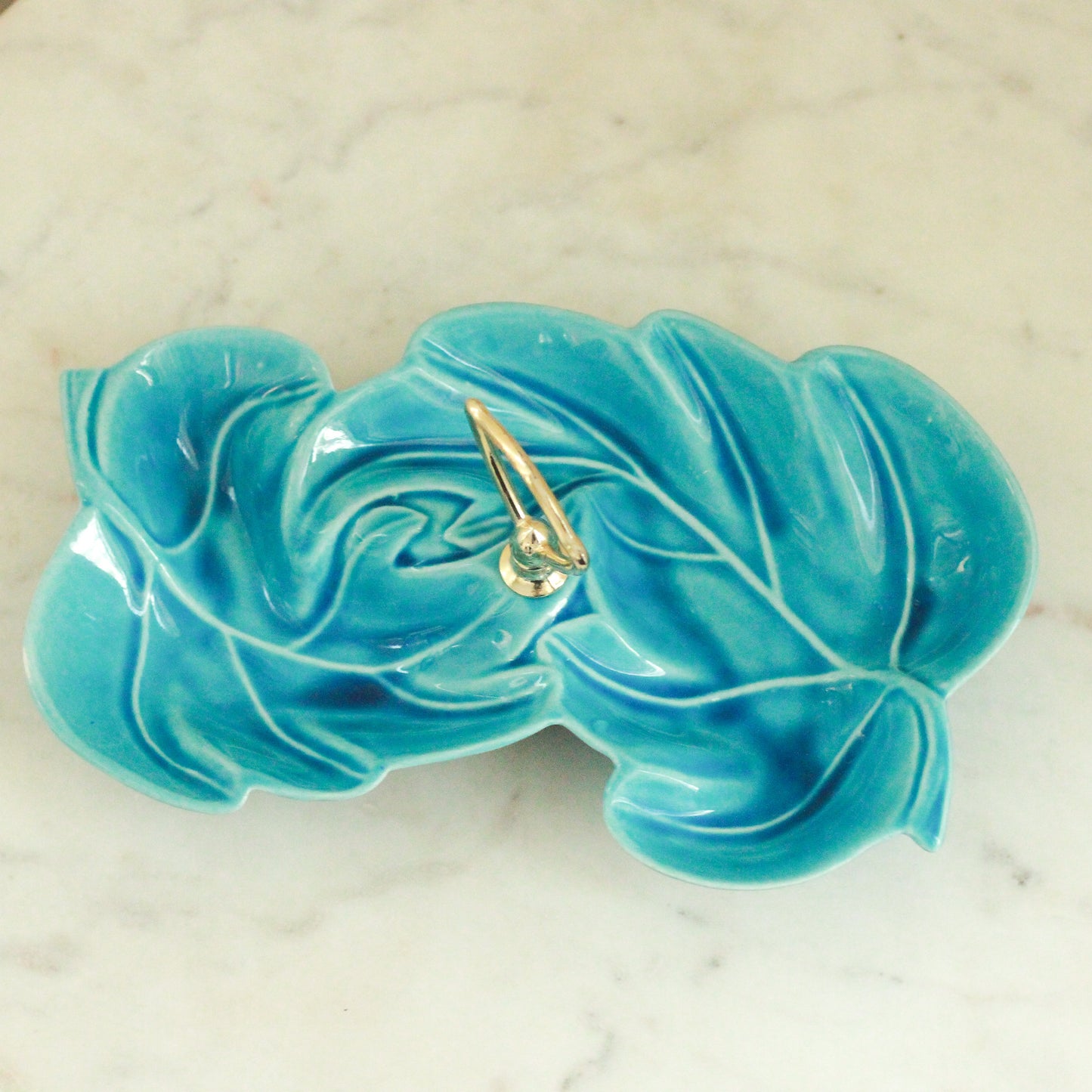 MCM Turquoise Double Maple Leaf Platter