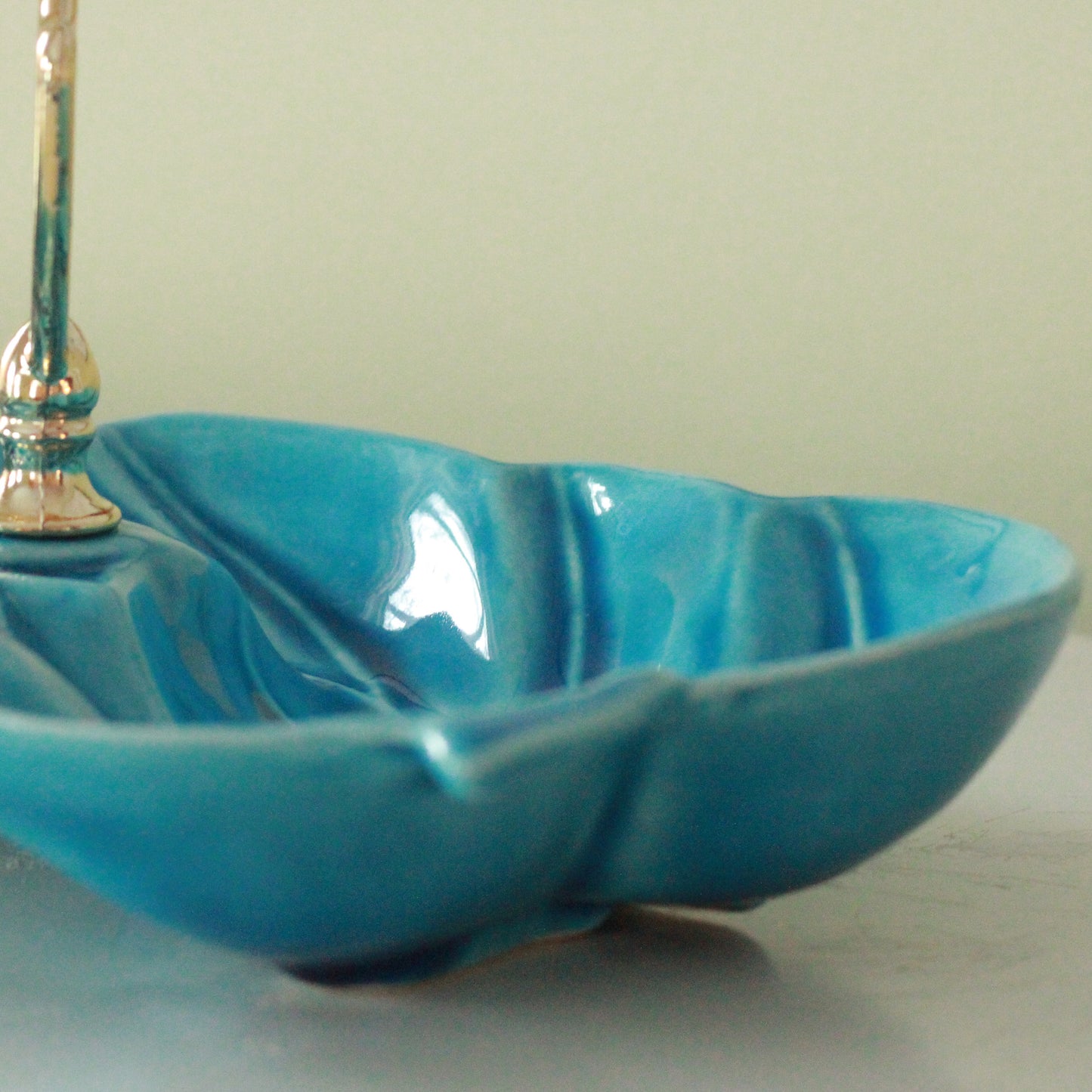 MCM Turquoise Double Maple Leaf Platter