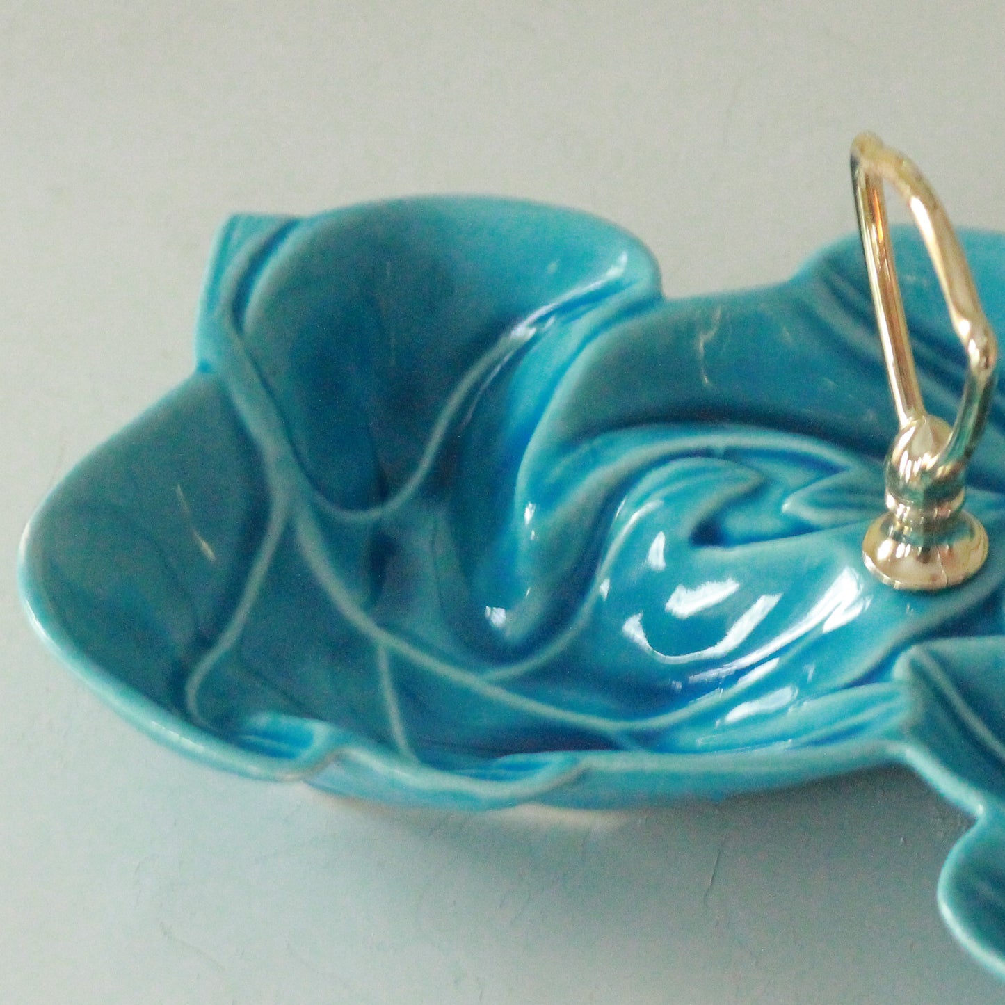 MCM Turquoise Double Maple Leaf Platter