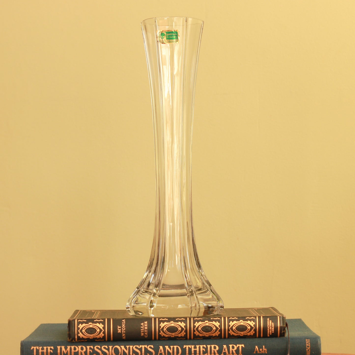 Vintage Kristall Mundgeblasen German Glass Vase