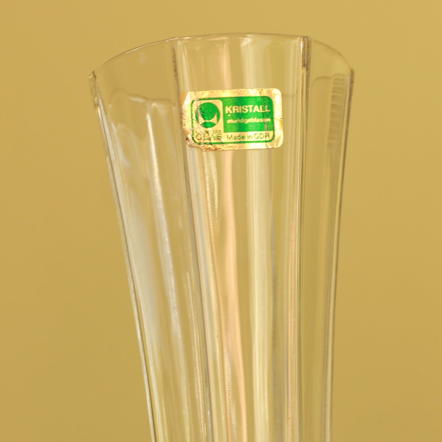 Vintage Kristall Mundgeblasen German Glass Vase