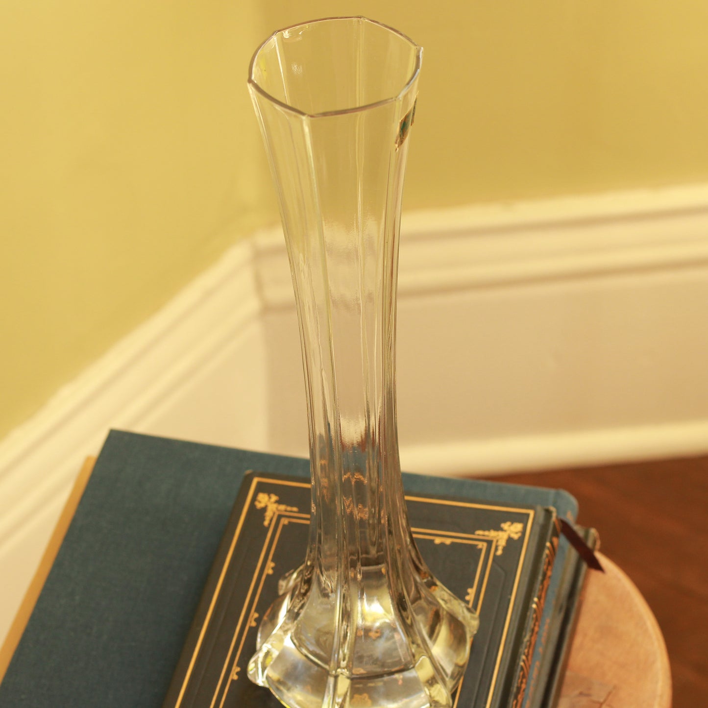 Vintage Kristall Mundgeblasen German Glass Vase