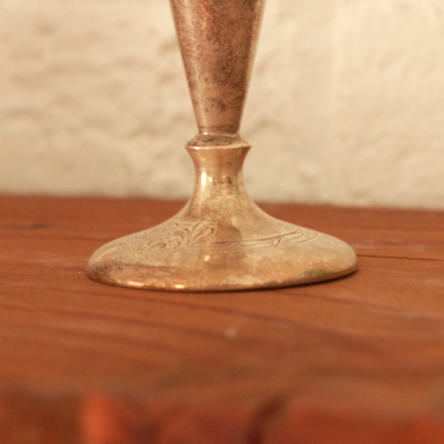 Vintage Silver Fluted Flower Vase