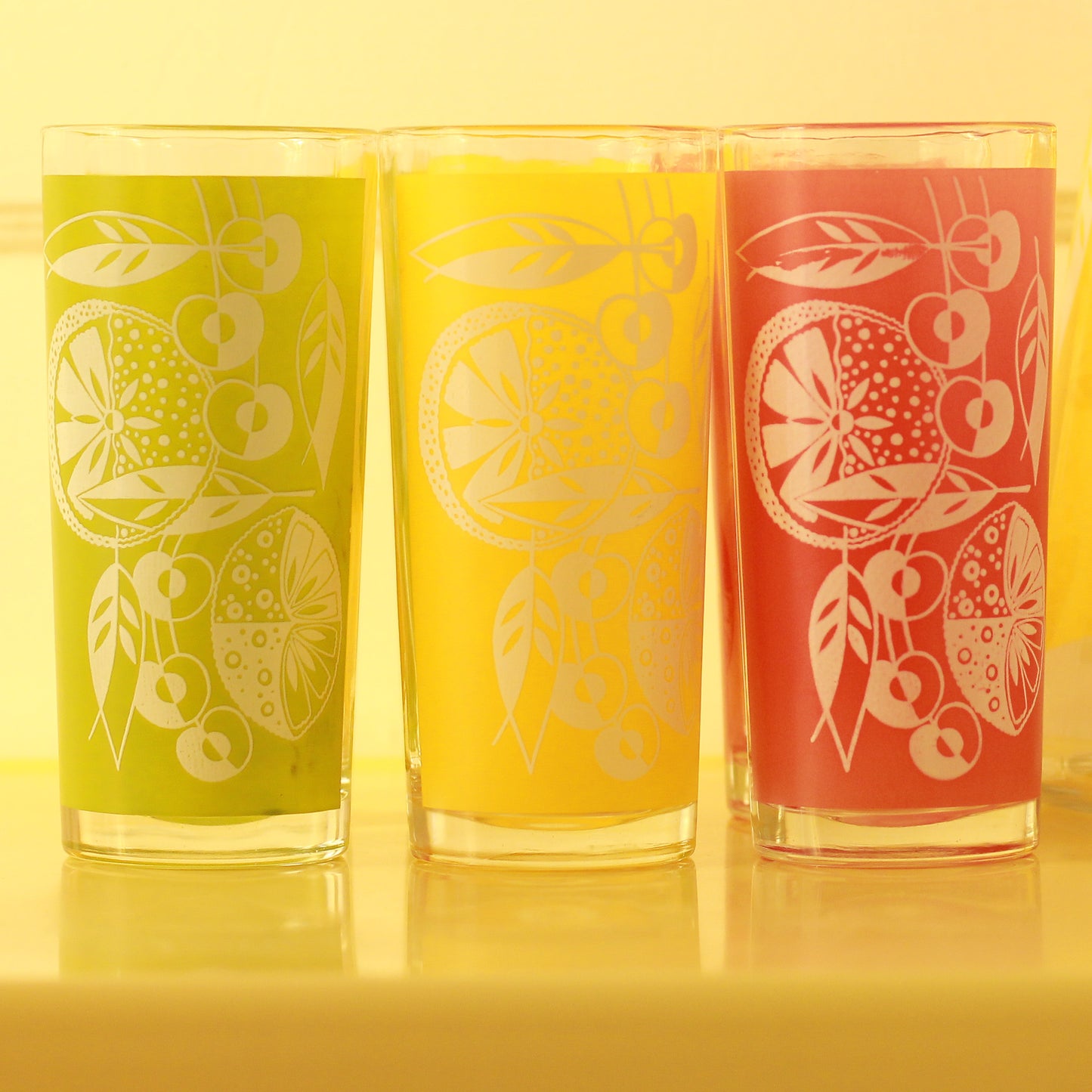 Vintage Juice Carafe & Glasses