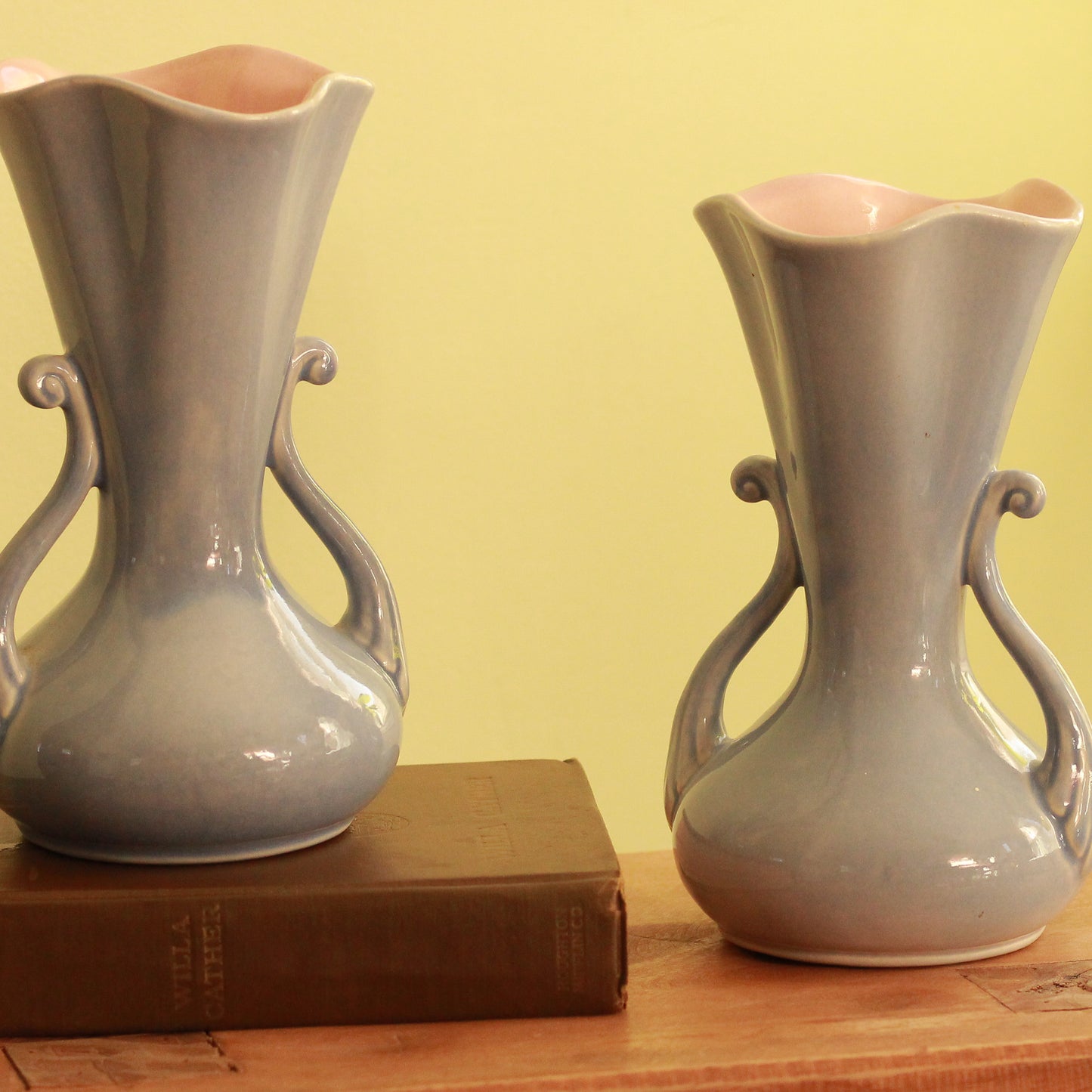 Vintage Red Wing Blue + Pink Vase