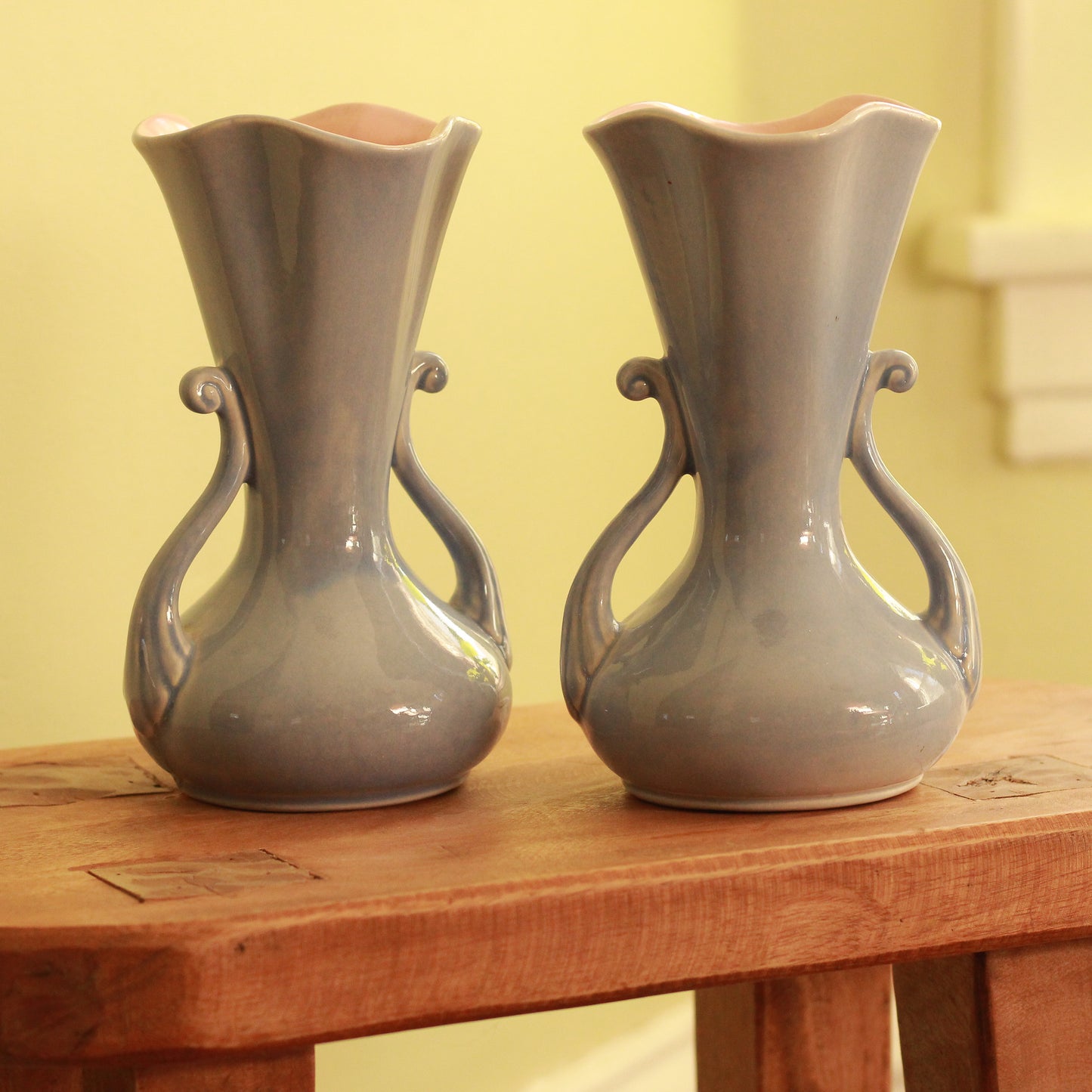 Vintage Red Wing Blue + Pink Vase