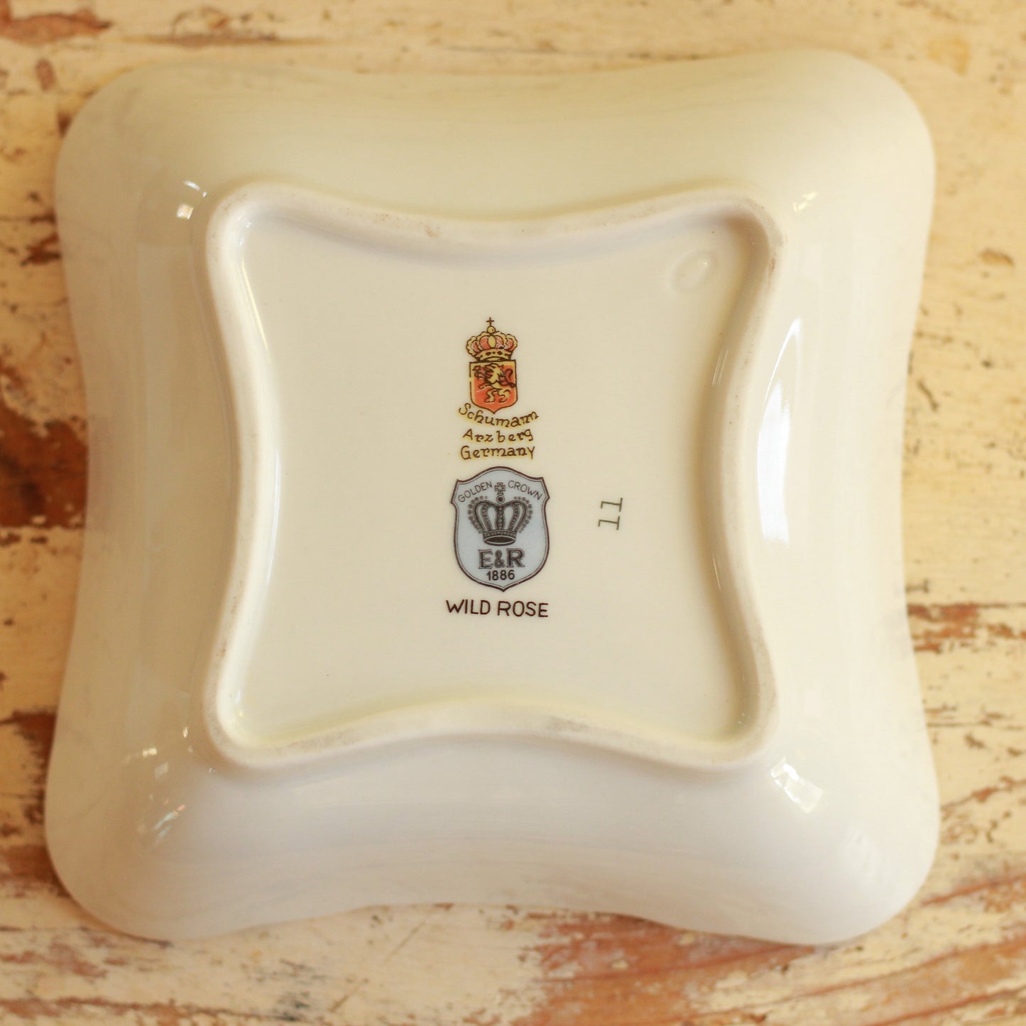 Vintage Schumann Arzberg Wild Rose Trinket Dish
