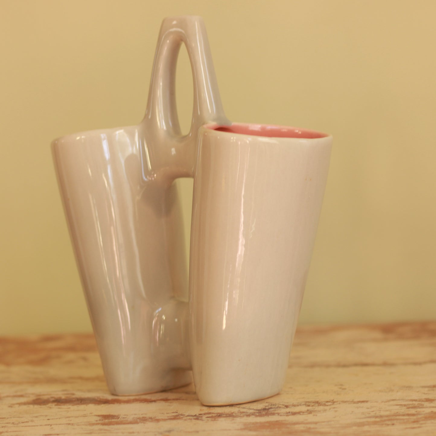 Vintage Red Wing Double Vase