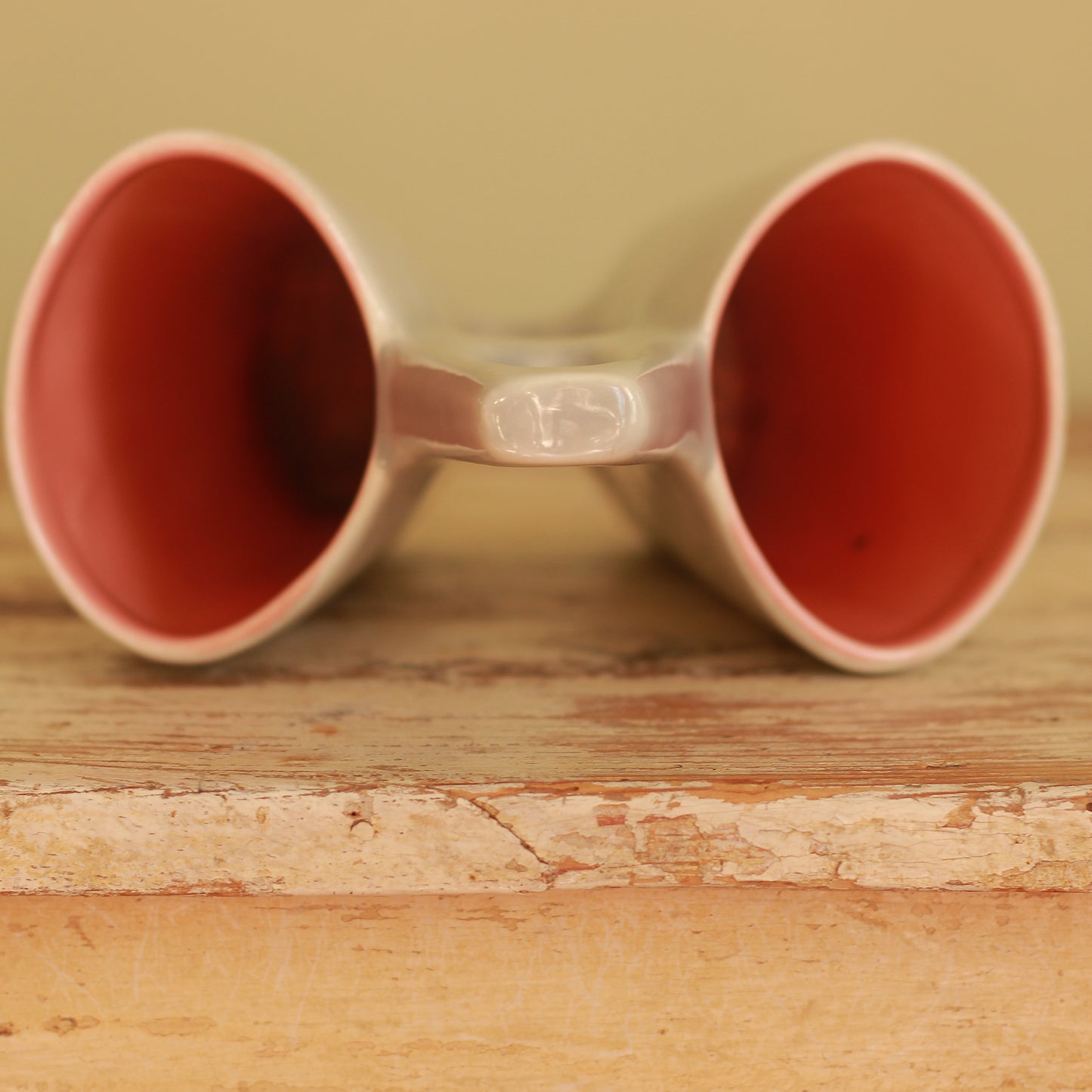 Vintage Red Wing Double Vase