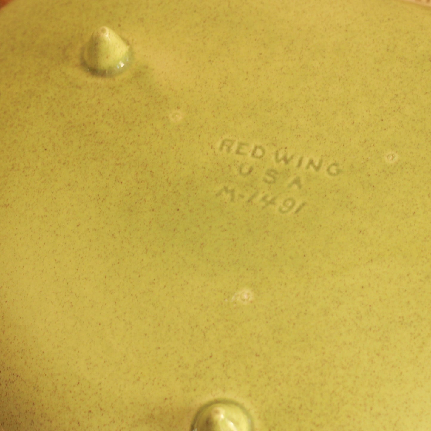 MCM Red Wing Green Speckled Console Bowl