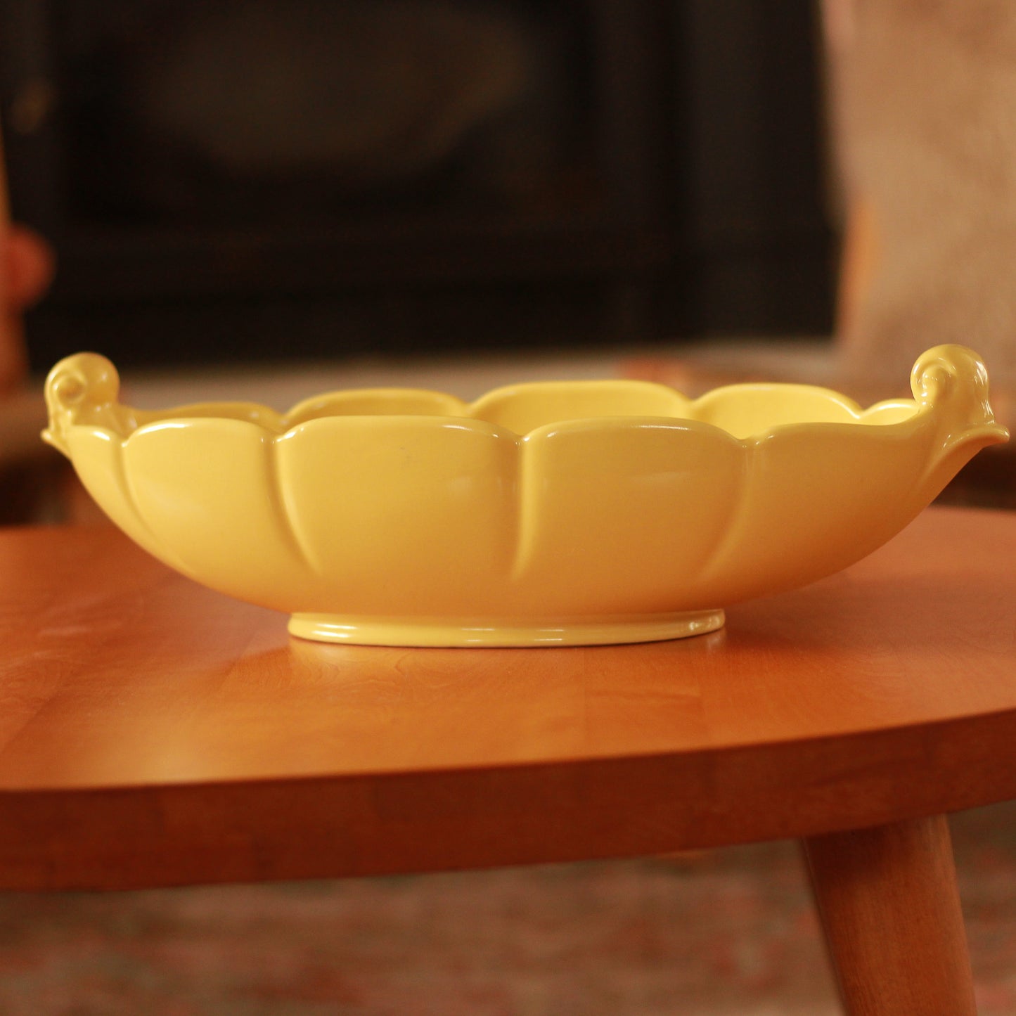 Vintage Abingdon XLarge Yellow Bowl