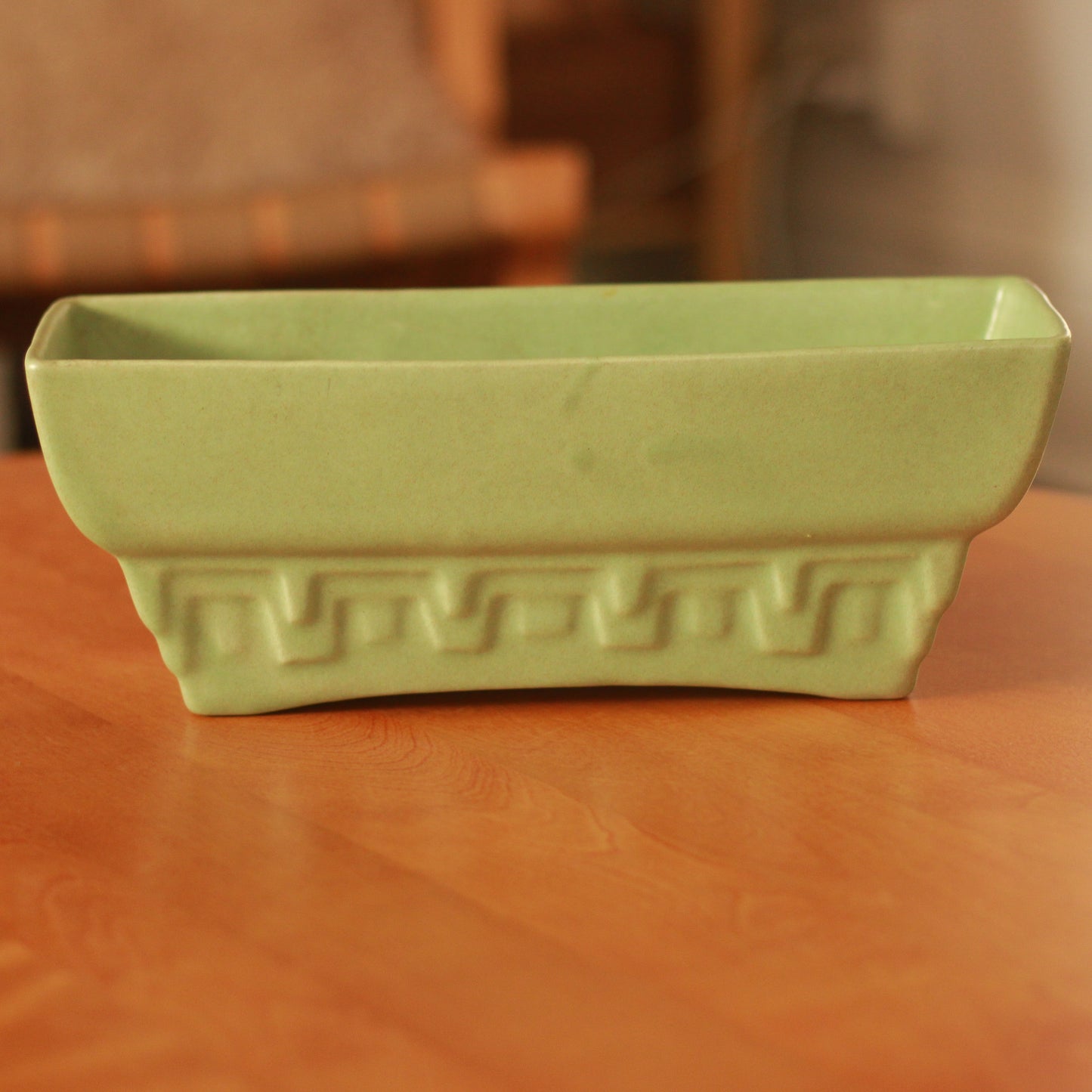 Vintage Haeger Art Deco Green Planter