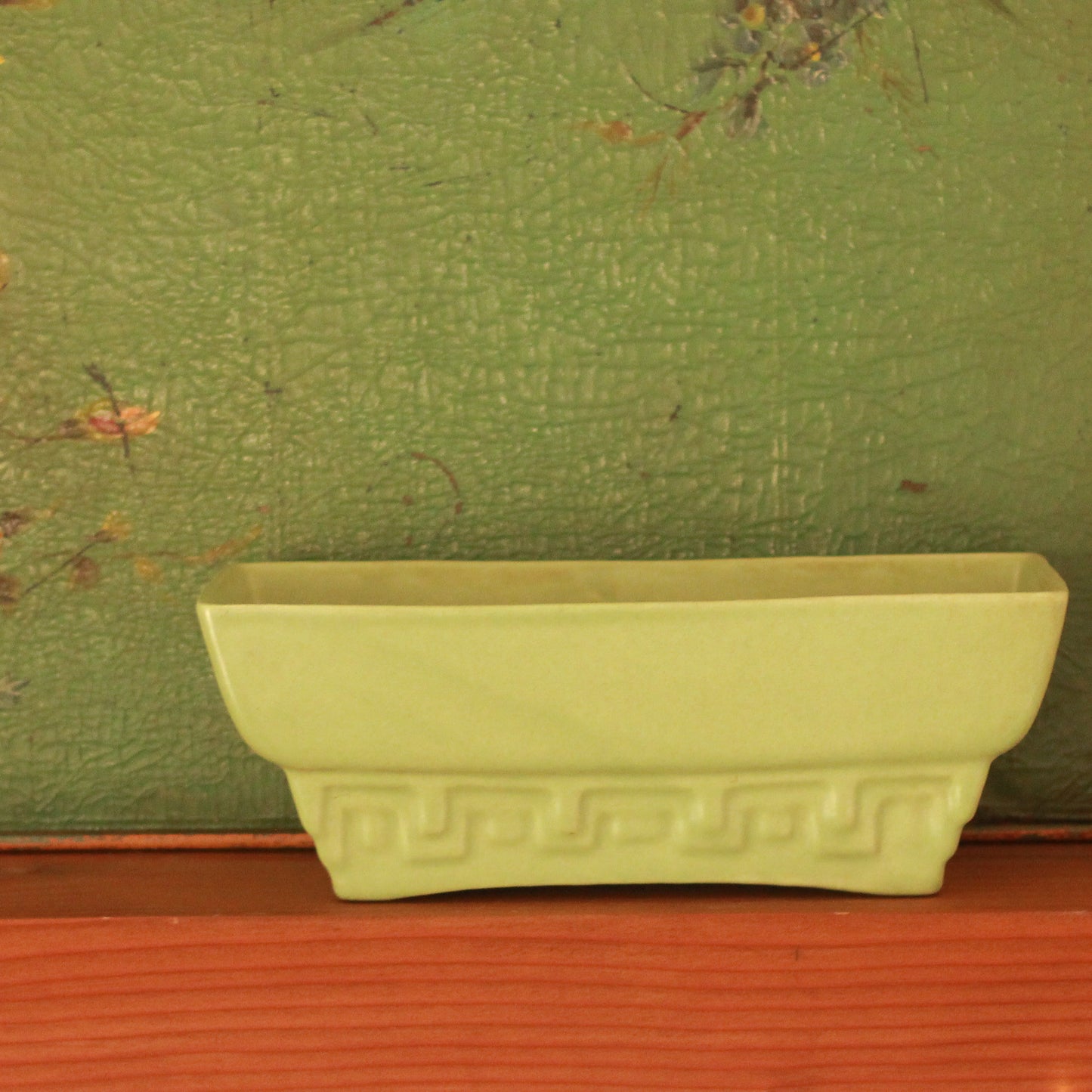 Vintage Haeger Art Deco Green Planter