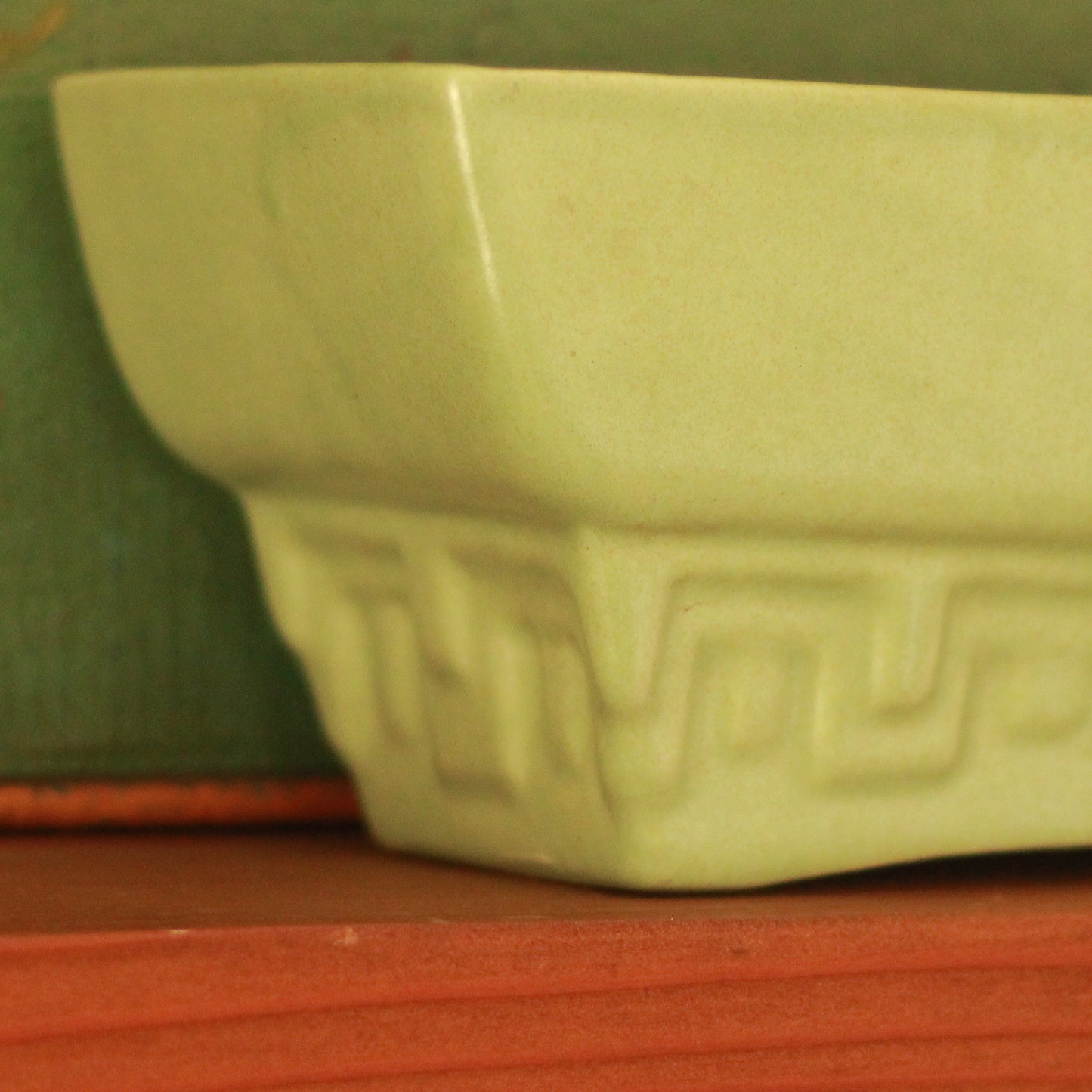 Vintage Haeger Art Deco Green Planter