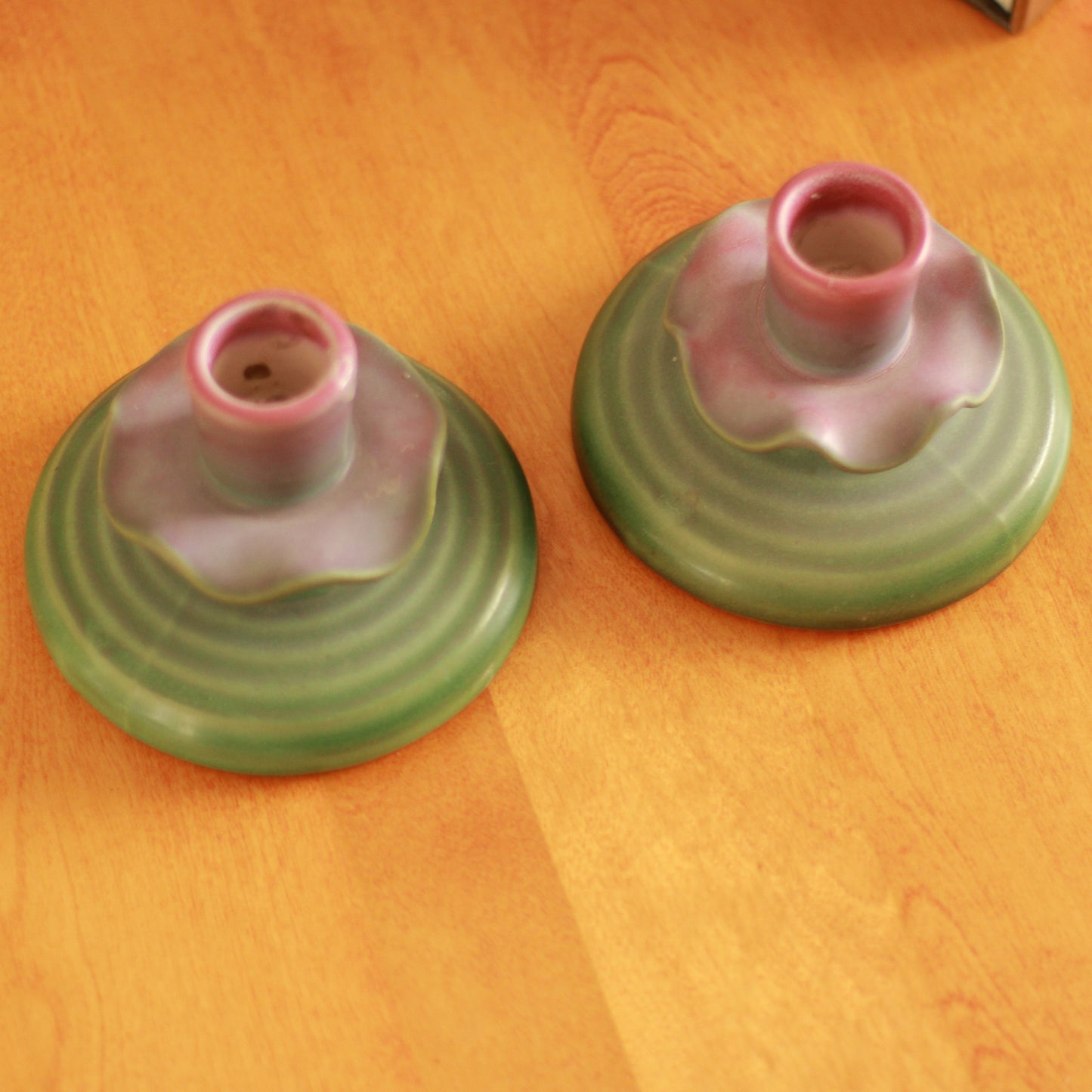 Vintage Weller Fieron Candlestick Pair