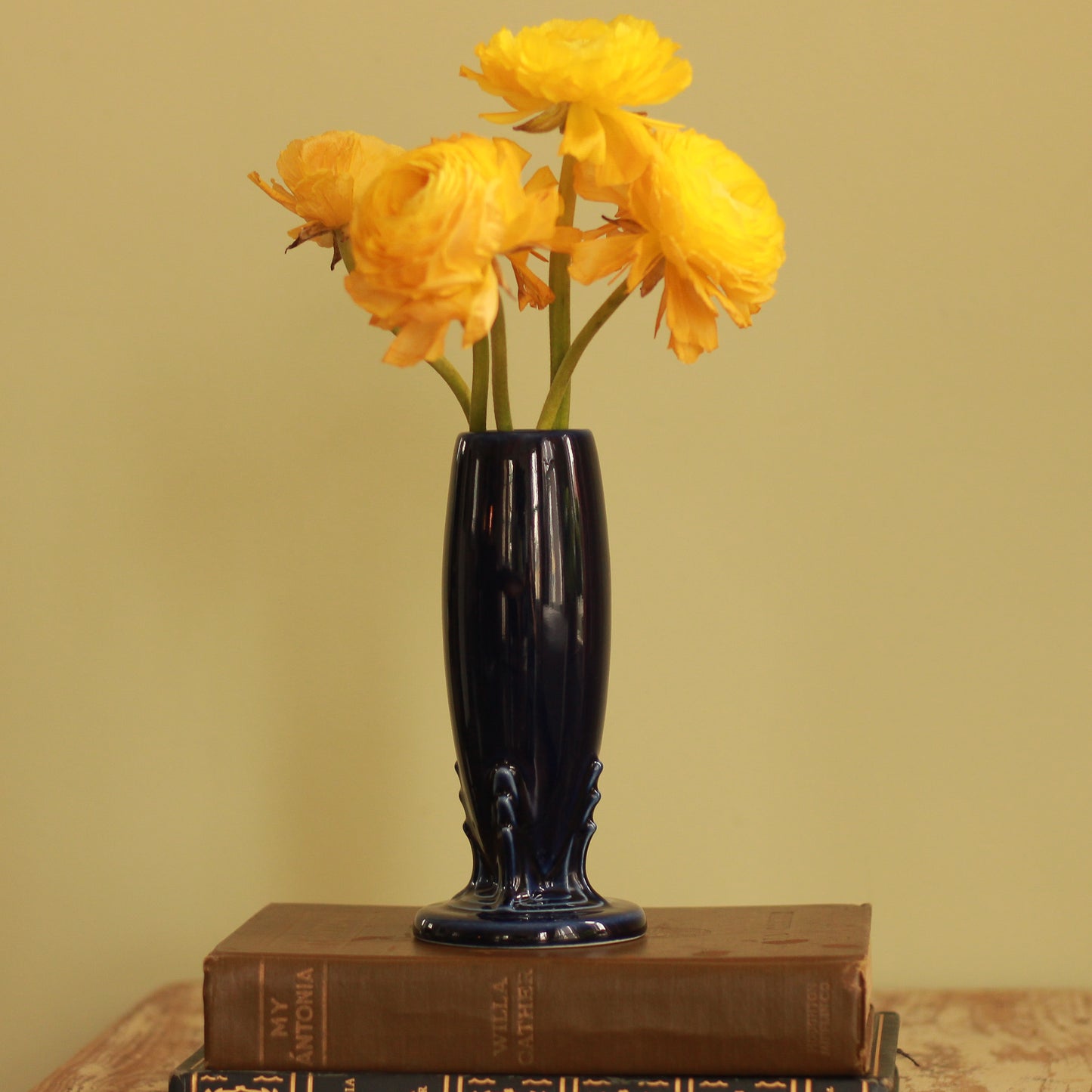 Vintage Navy Fiesta Bud Vase