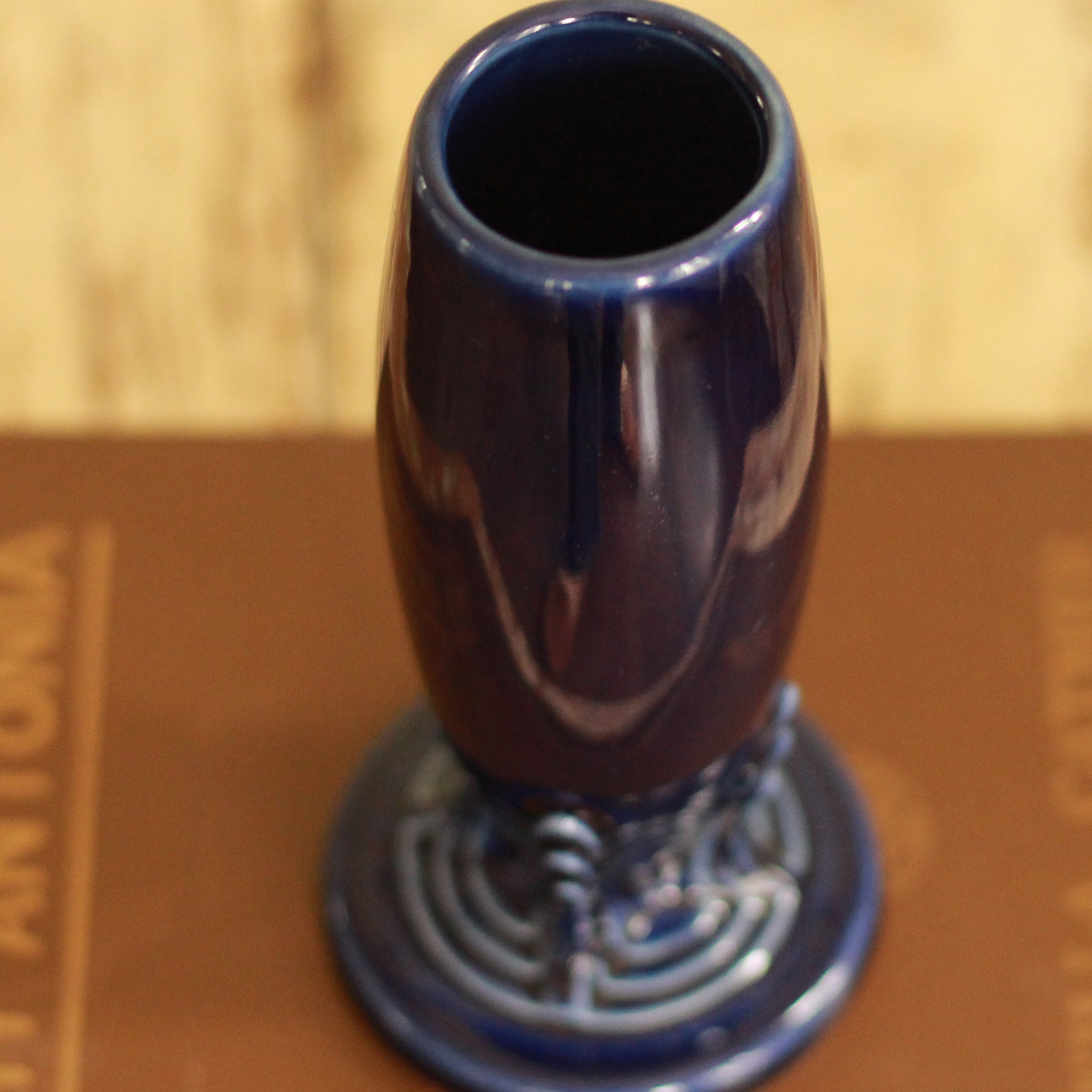 Vintage Navy Fiesta Bud Vase