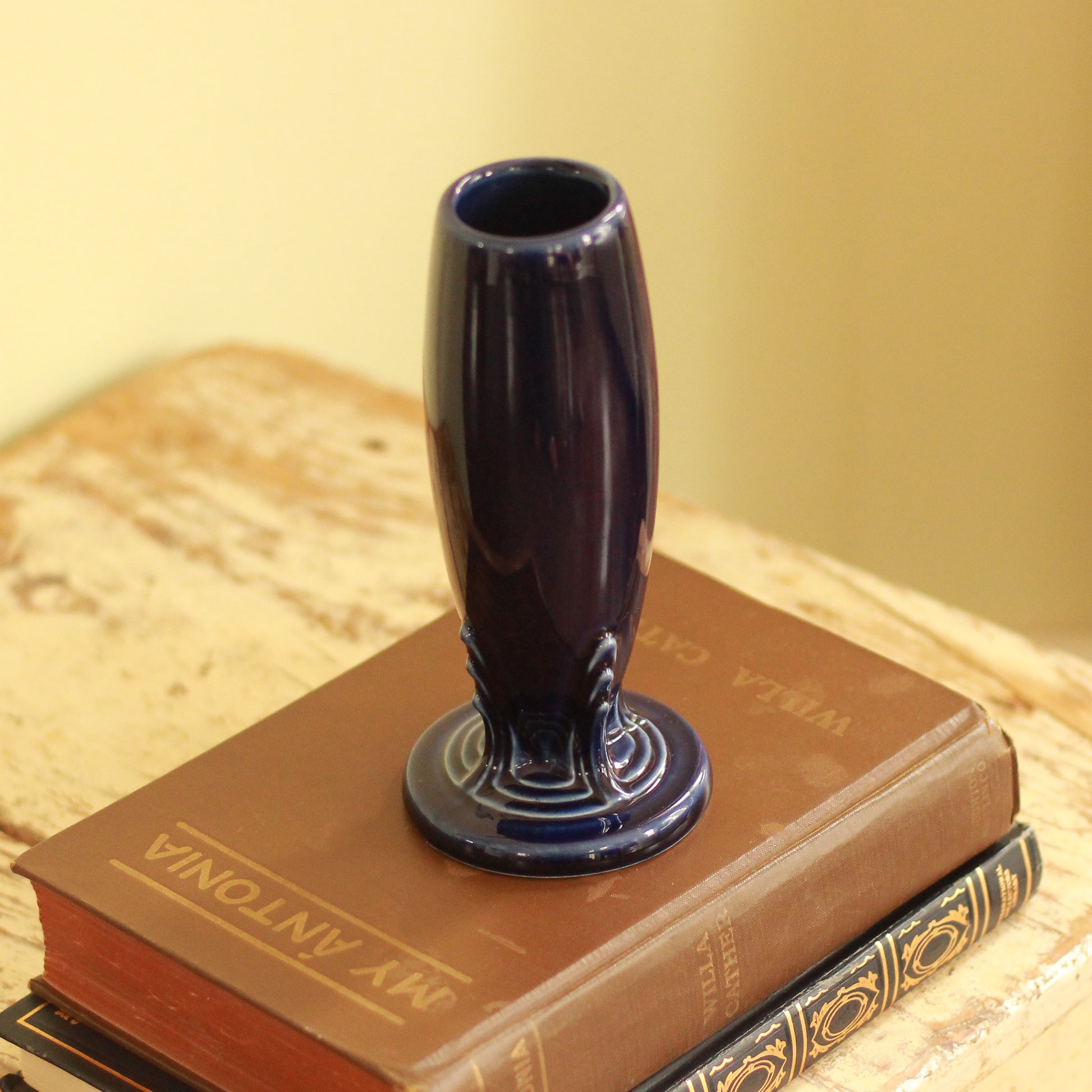 Vintage Navy Fiesta Bud Vase