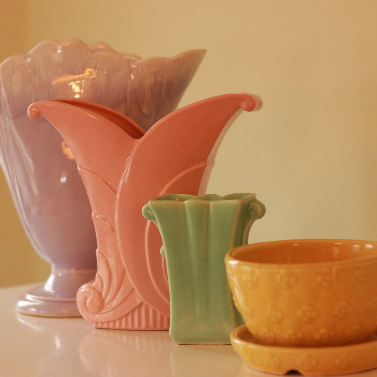 Vintage Shawnee Yellow Planter