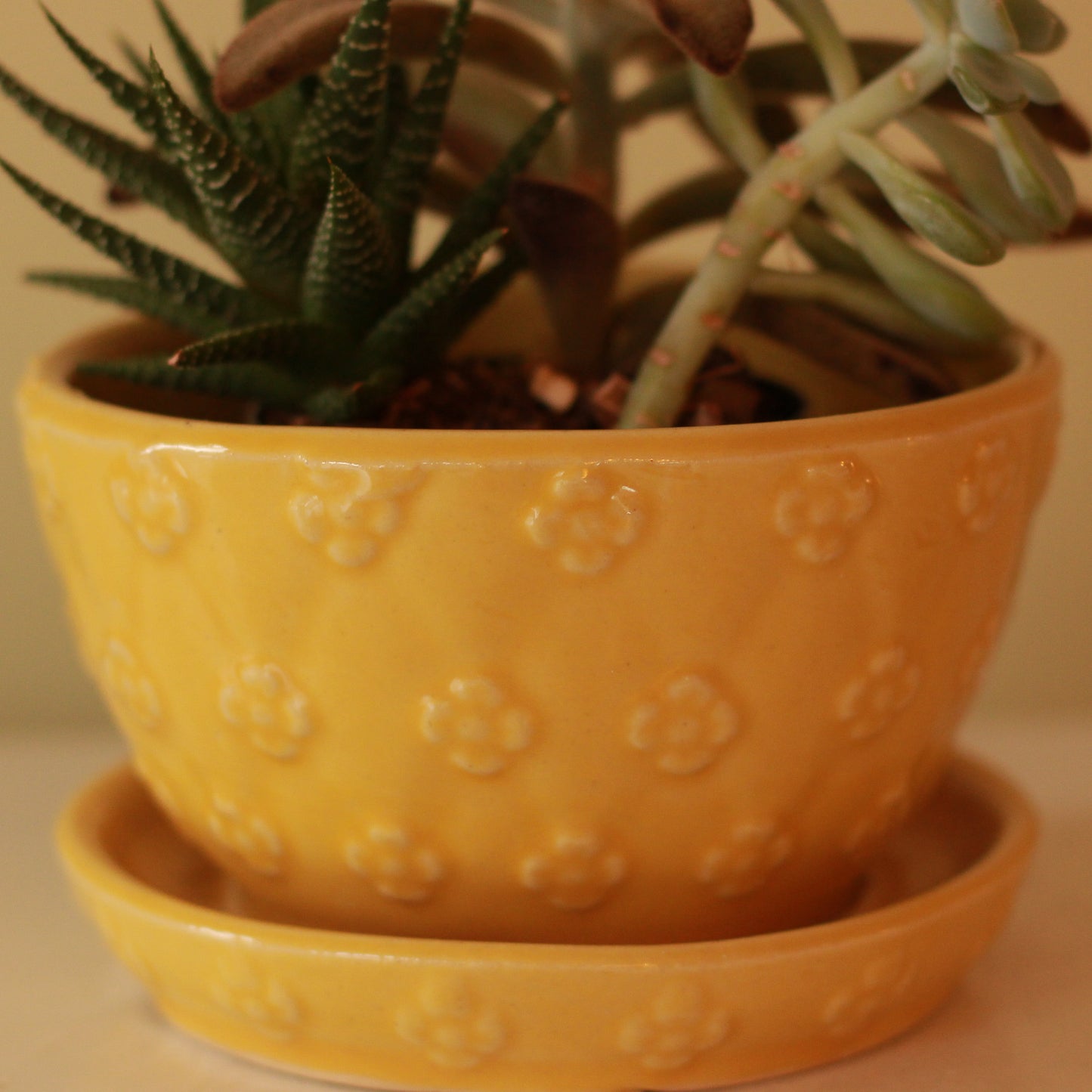 Vintage Shawnee Yellow Planter