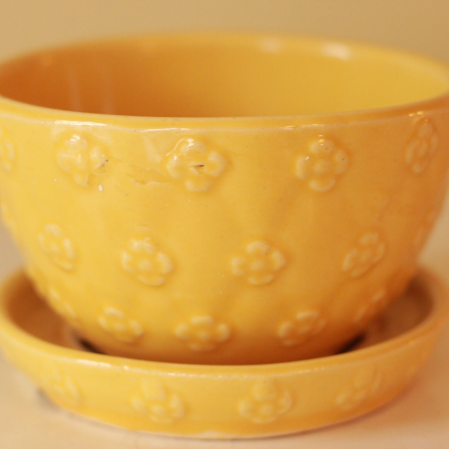Vintage Shawnee Yellow Planter