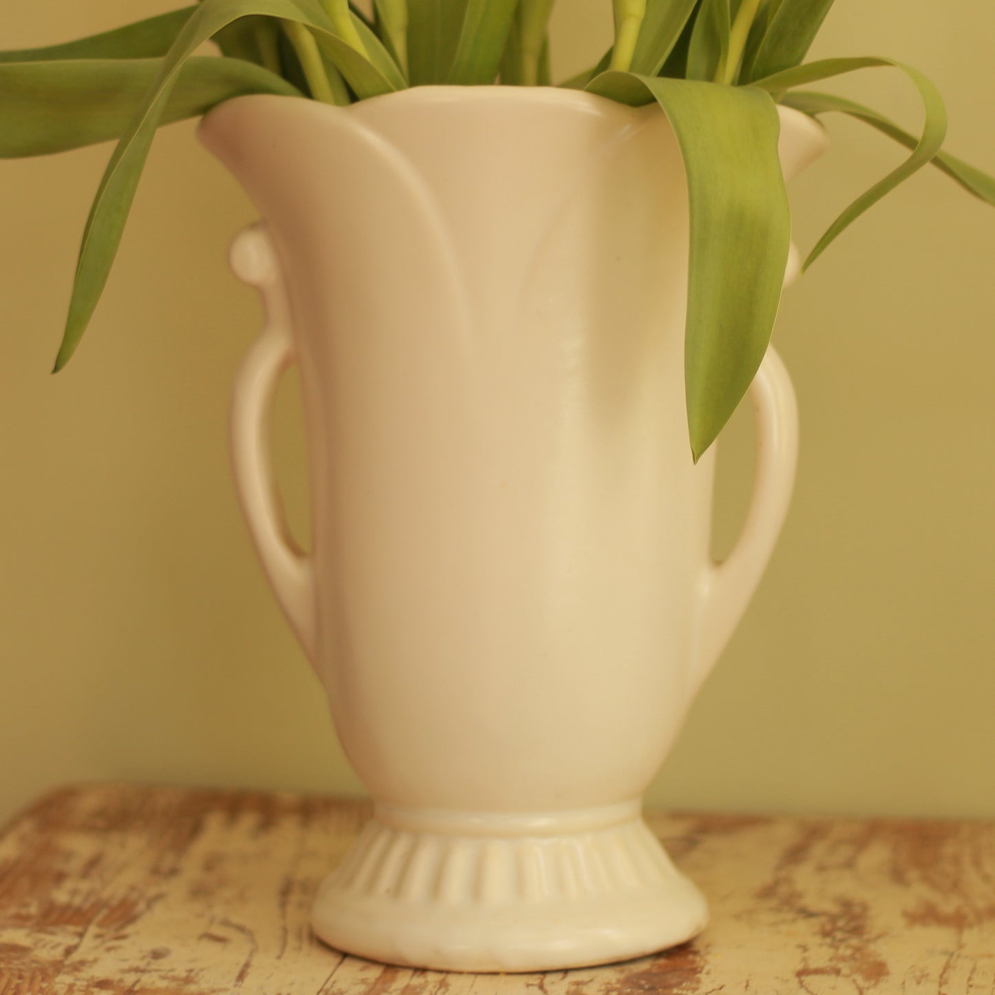 Vintage Tulip Vase with Handles