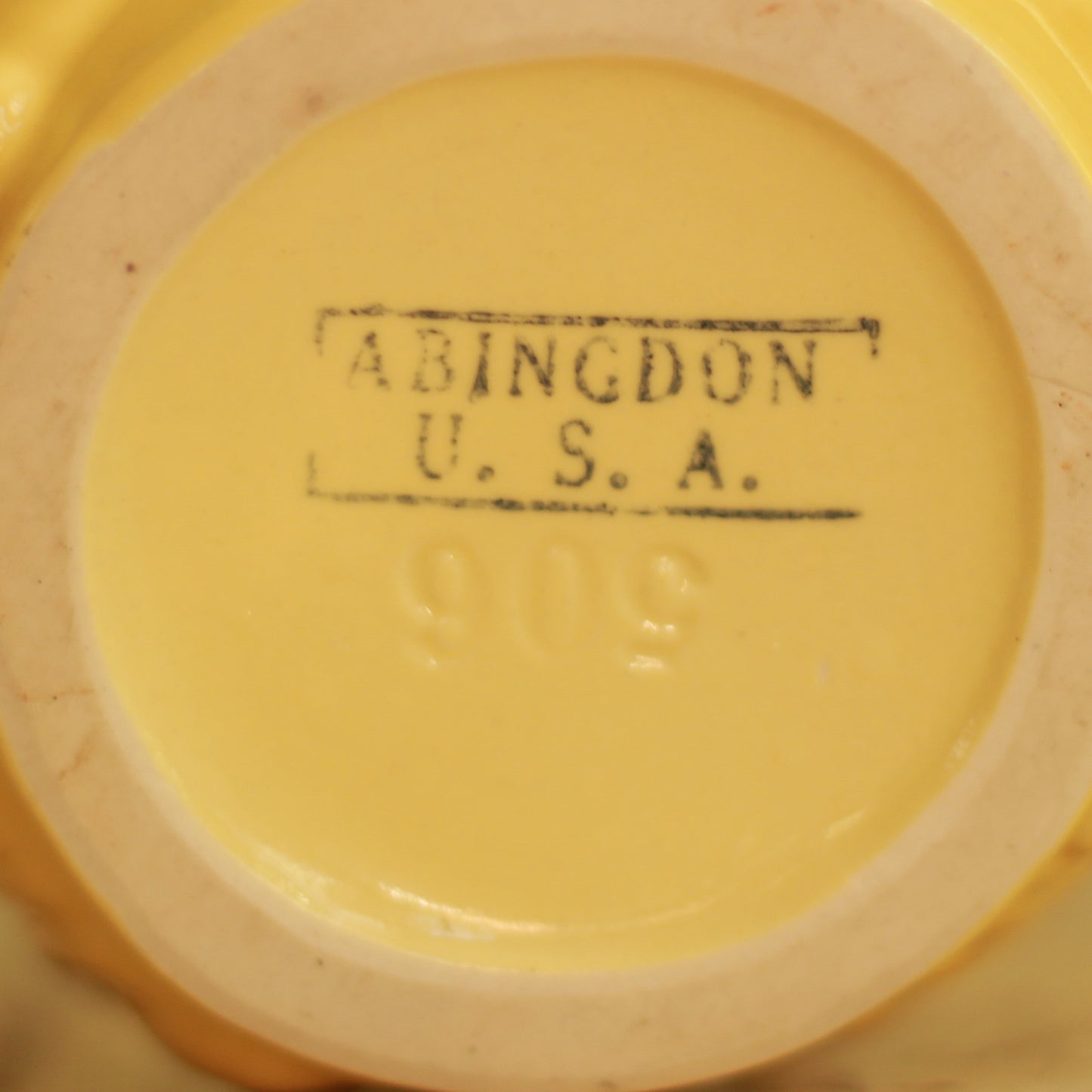 Vintage Abingdon Yellow Planter