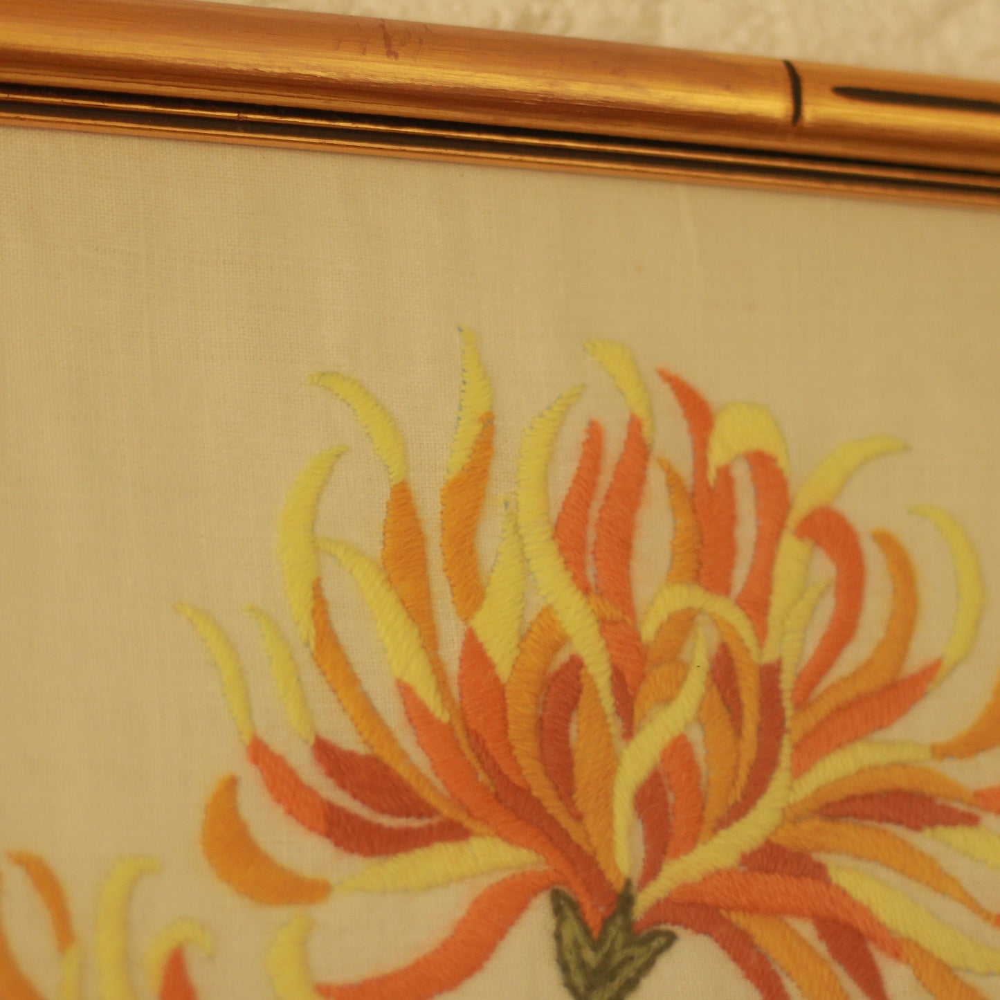 Vintage Floral Framed Needlework