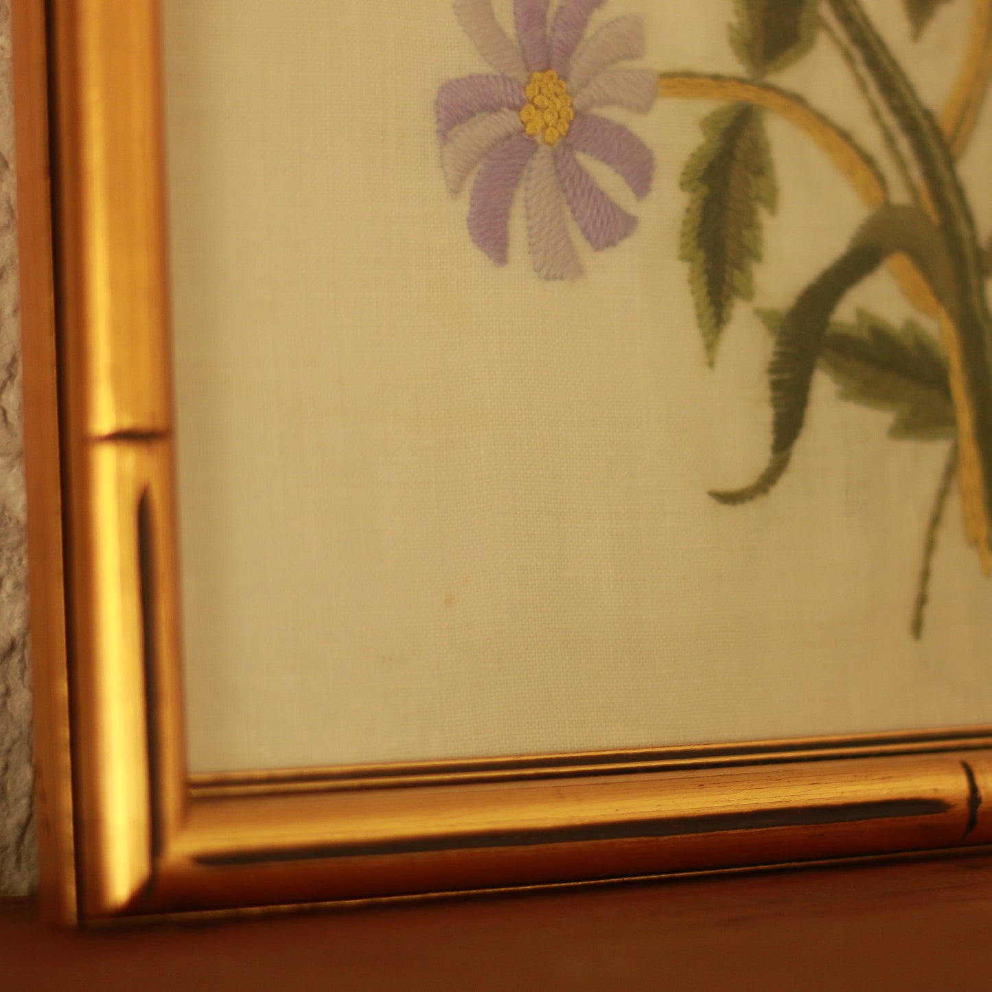 Vintage Floral Framed Needlework