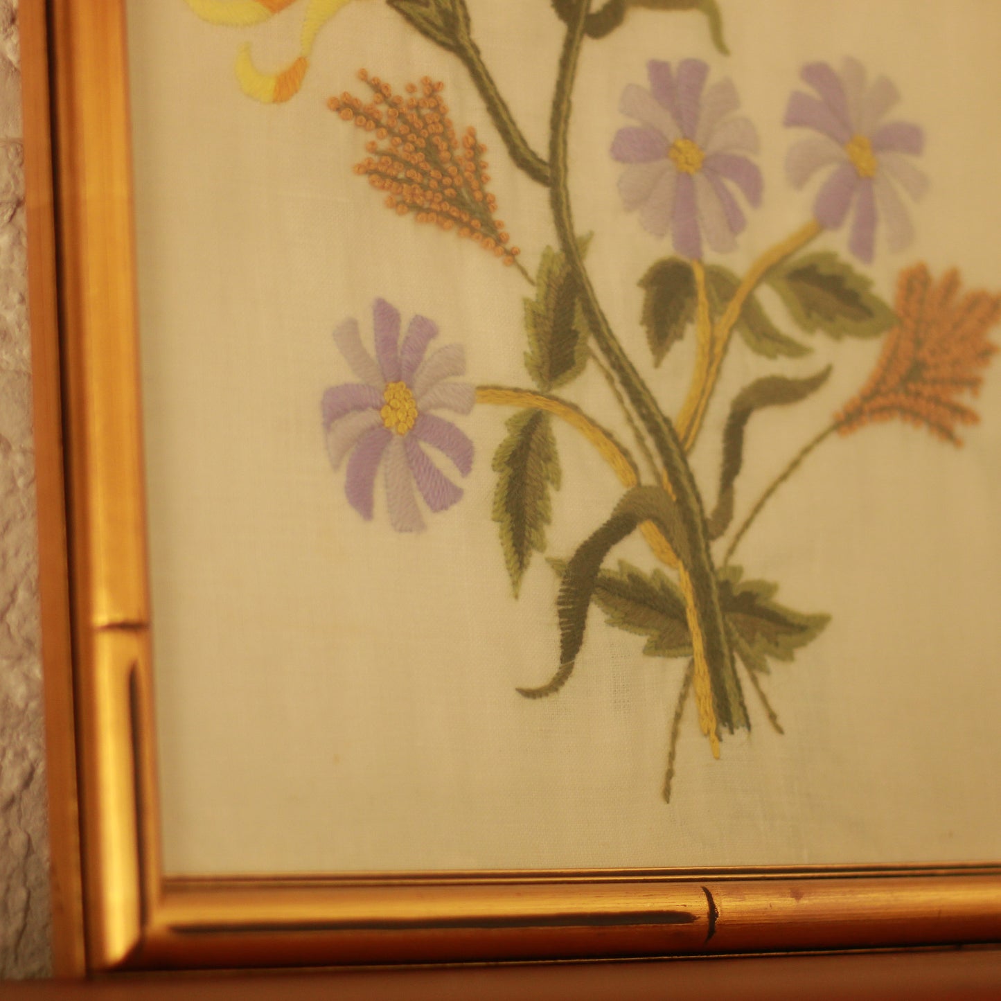 Vintage Floral Framed Needlework