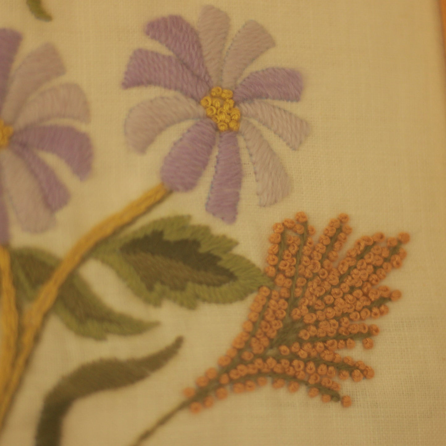 Vintage Floral Framed Needlework