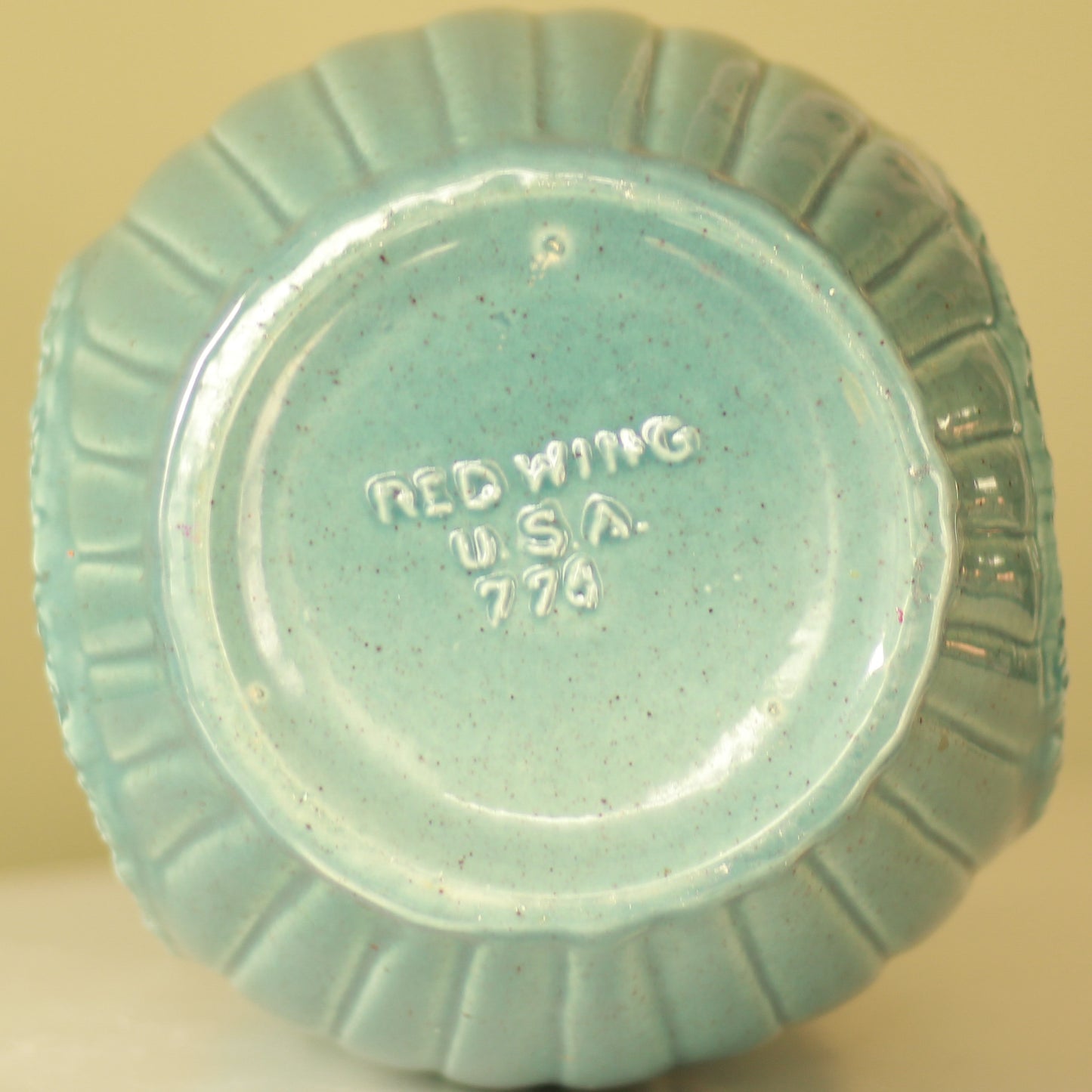 Vintage Red Wing USA Swinging Lady Cherub Vase