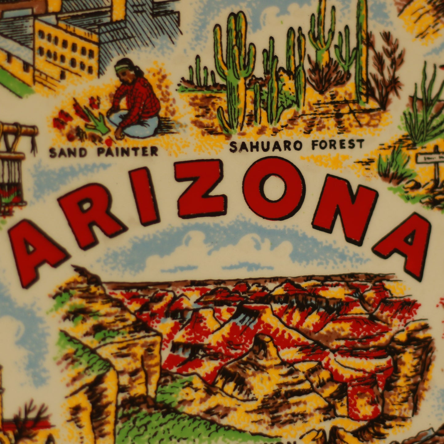 Vintage Arizona Souvenir Plate
