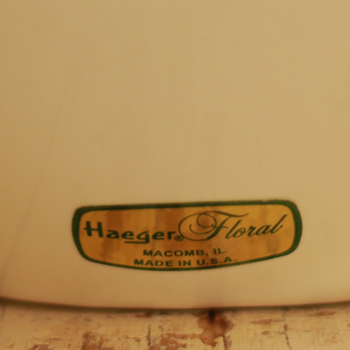 Vintage Haeger Pottery White Art Deco Vase