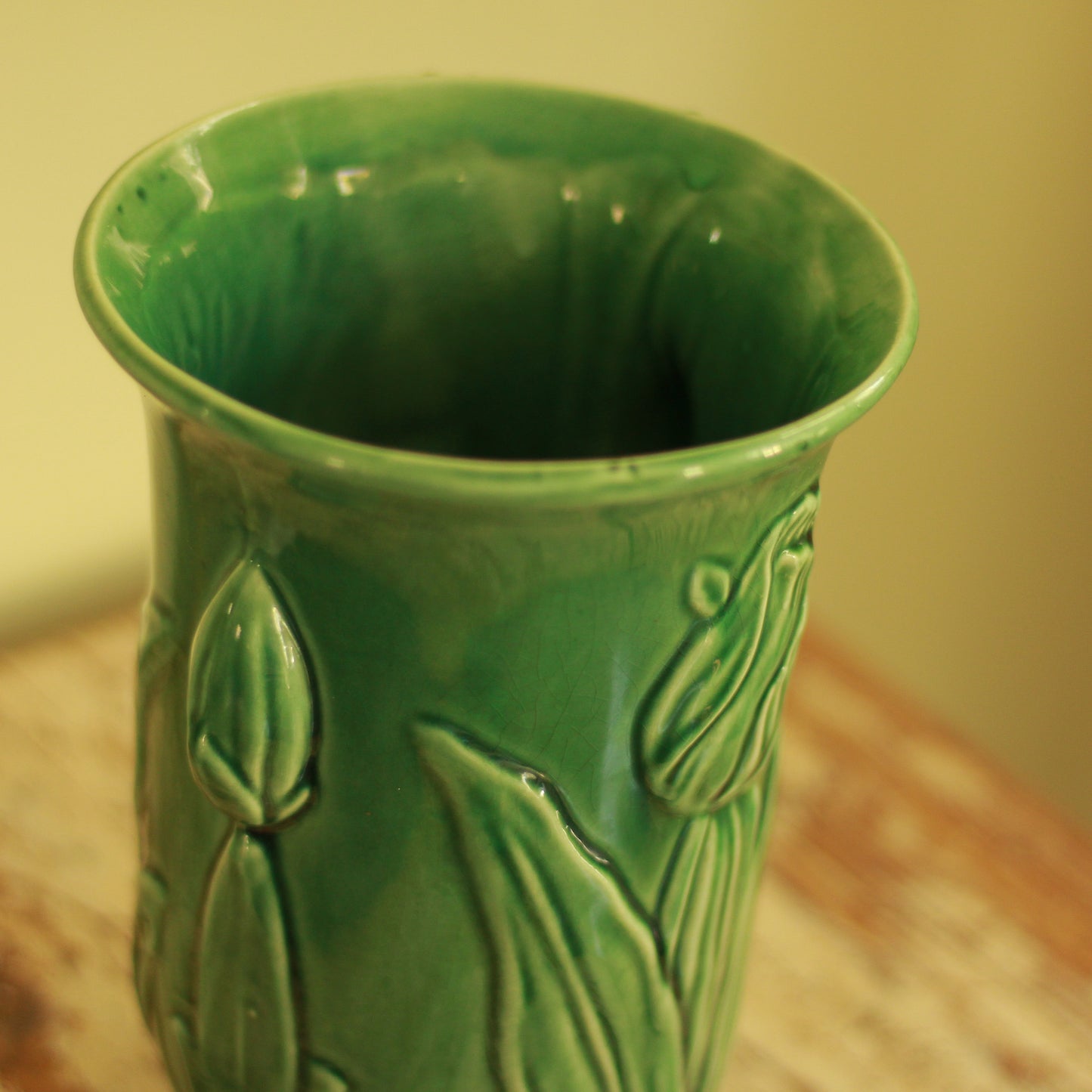 Vintage McCoy Tulip Green Vase