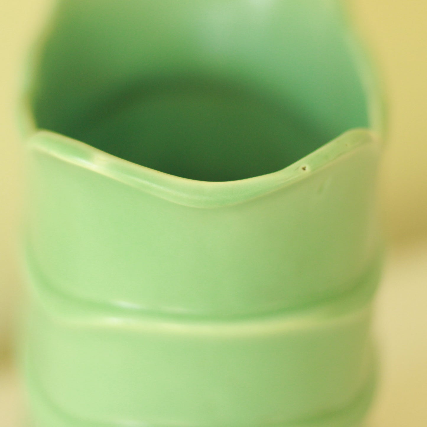 Vintage Stangl Jade Green Leaf Fan Vase