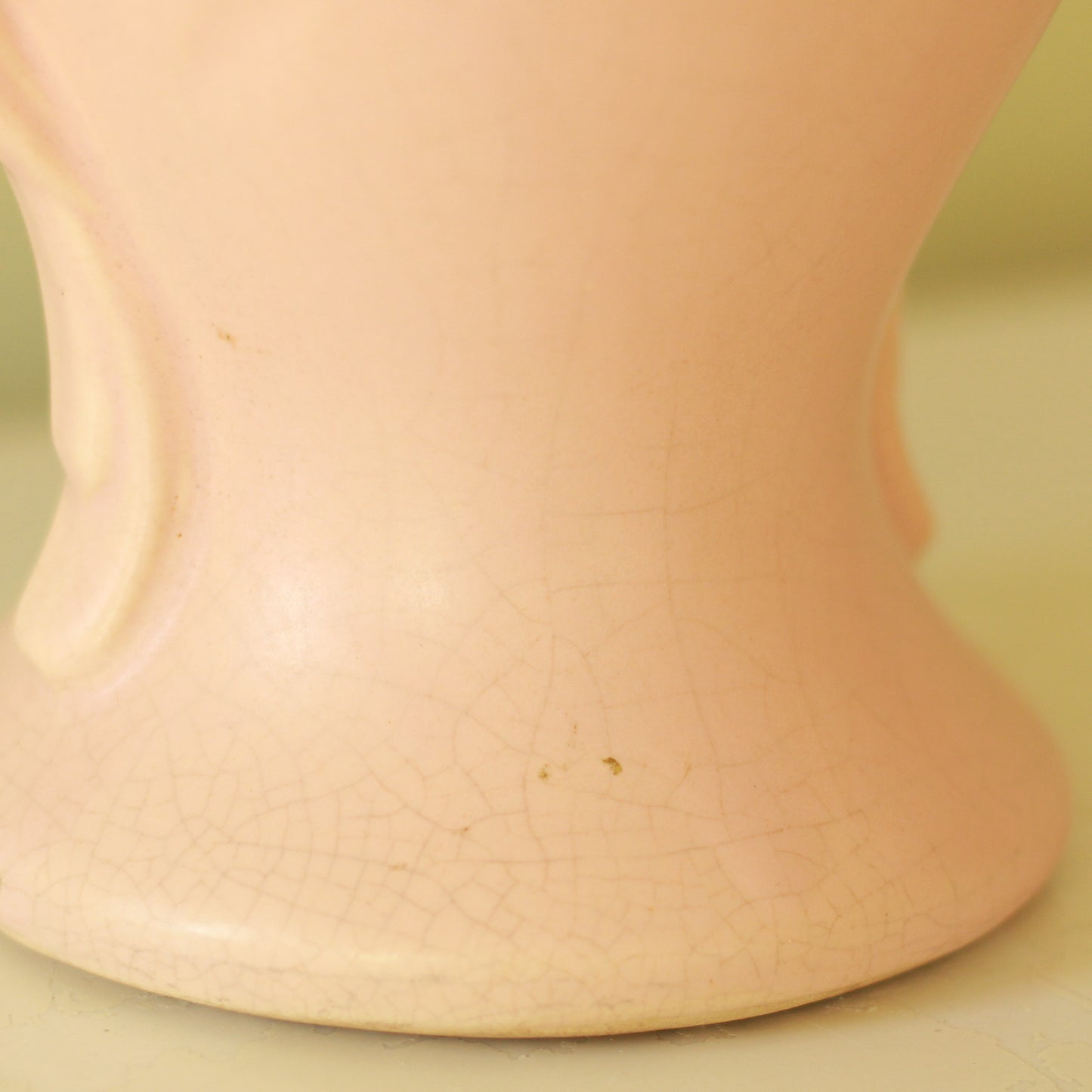 Vintage McCoy Pink Vase with Leaf Motif